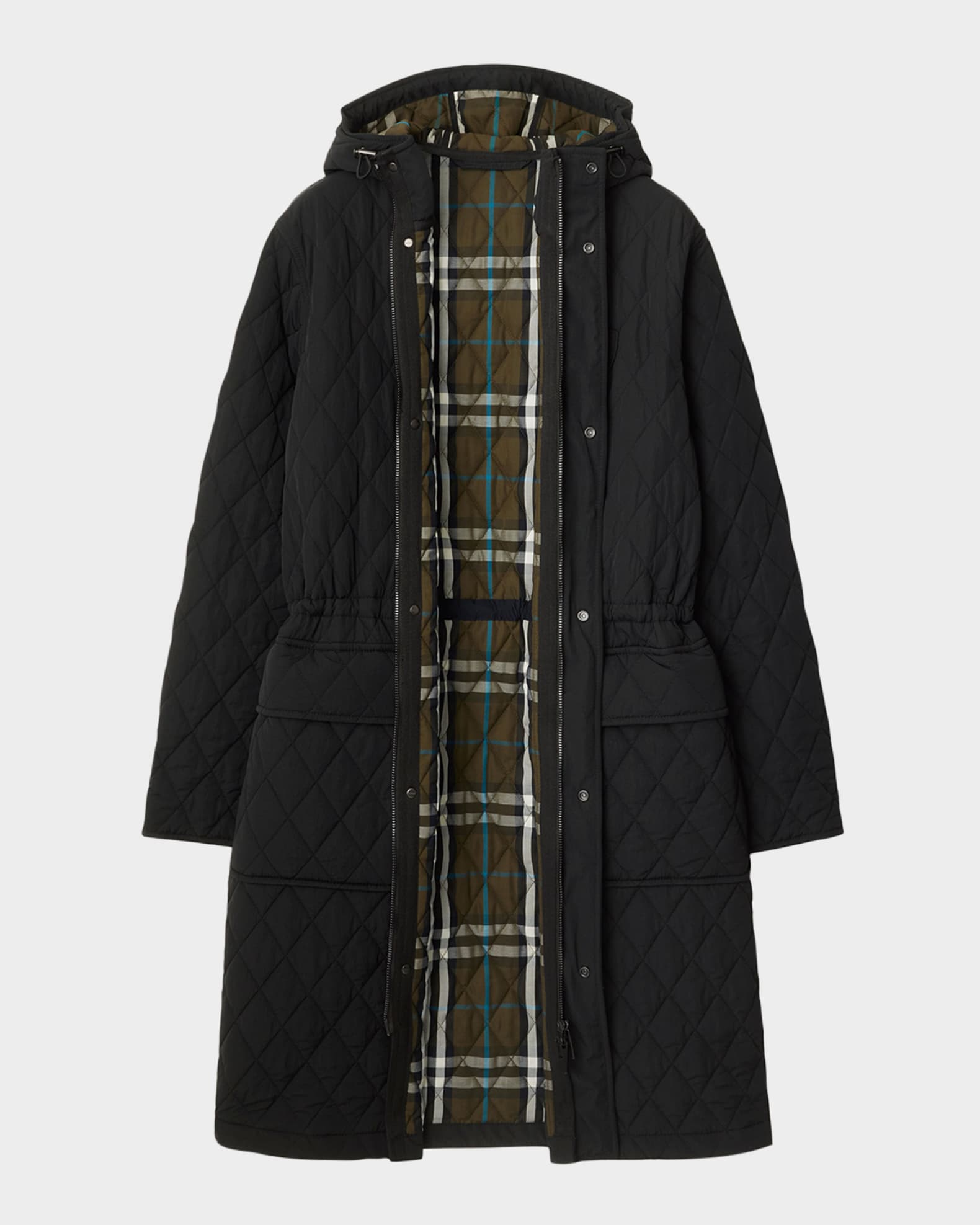 Burberry long quilted coat clearance