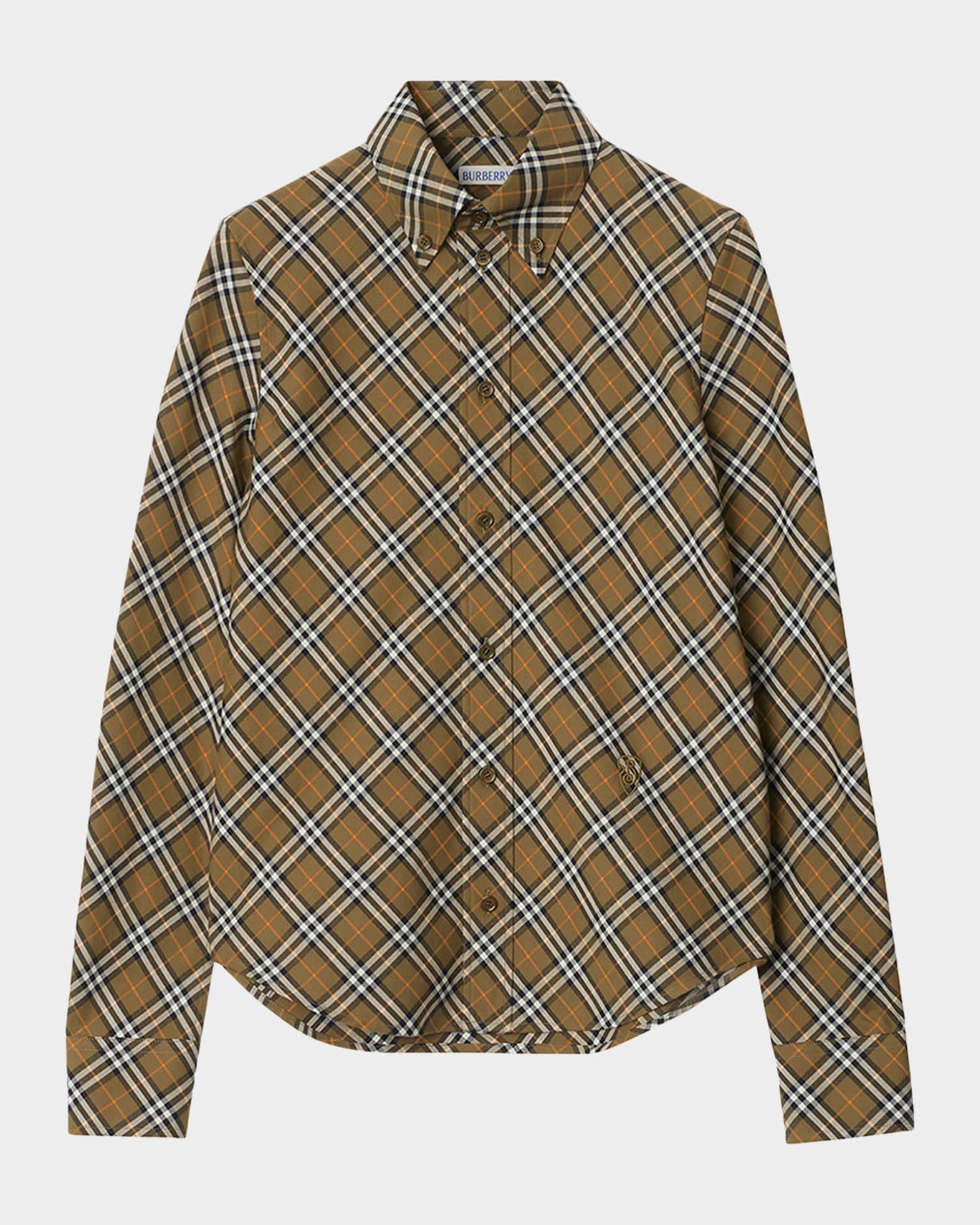 Burberry Shrunken Check Button-Down Shirt | Neiman Marcus