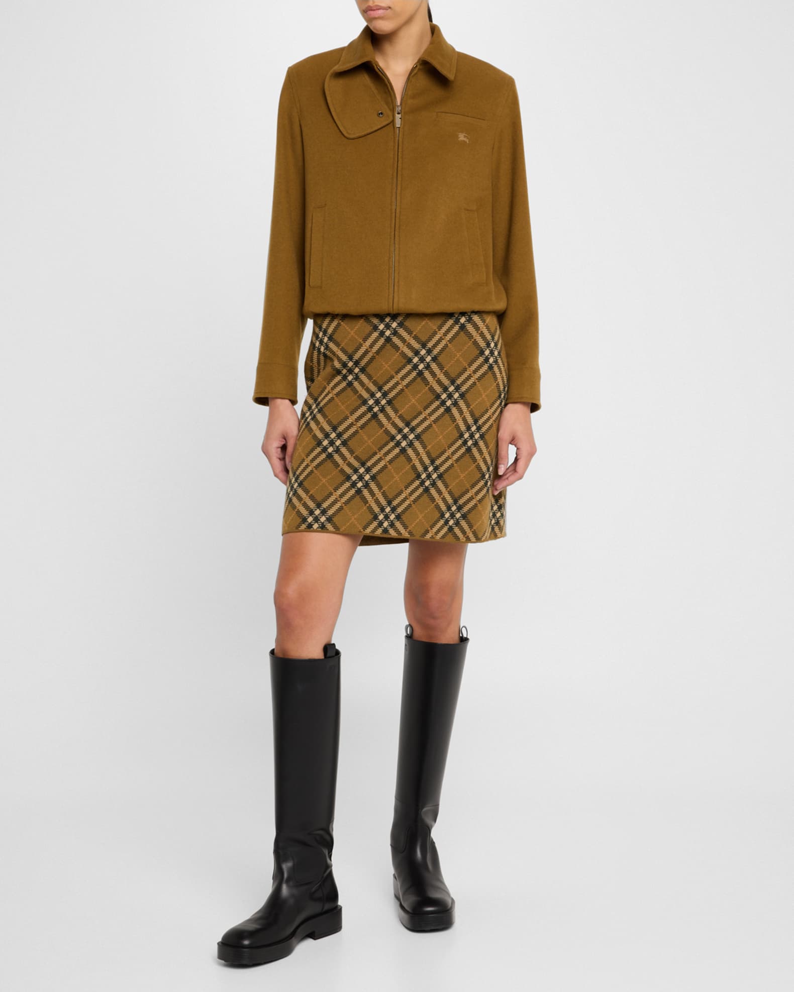 Burberry Cashmere Bomber Jacket | Neiman Marcus