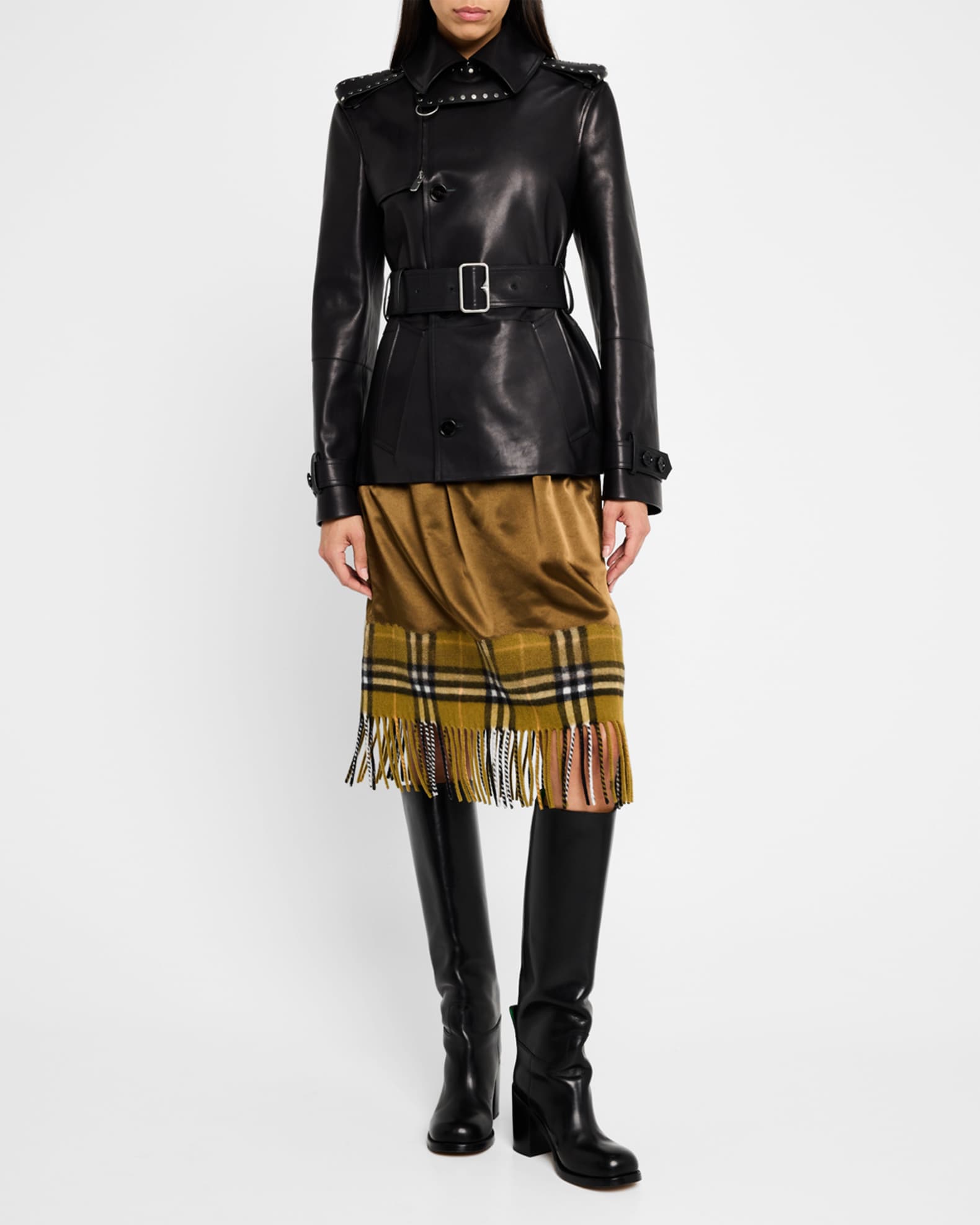 Burberry spiked leather jacket 2025