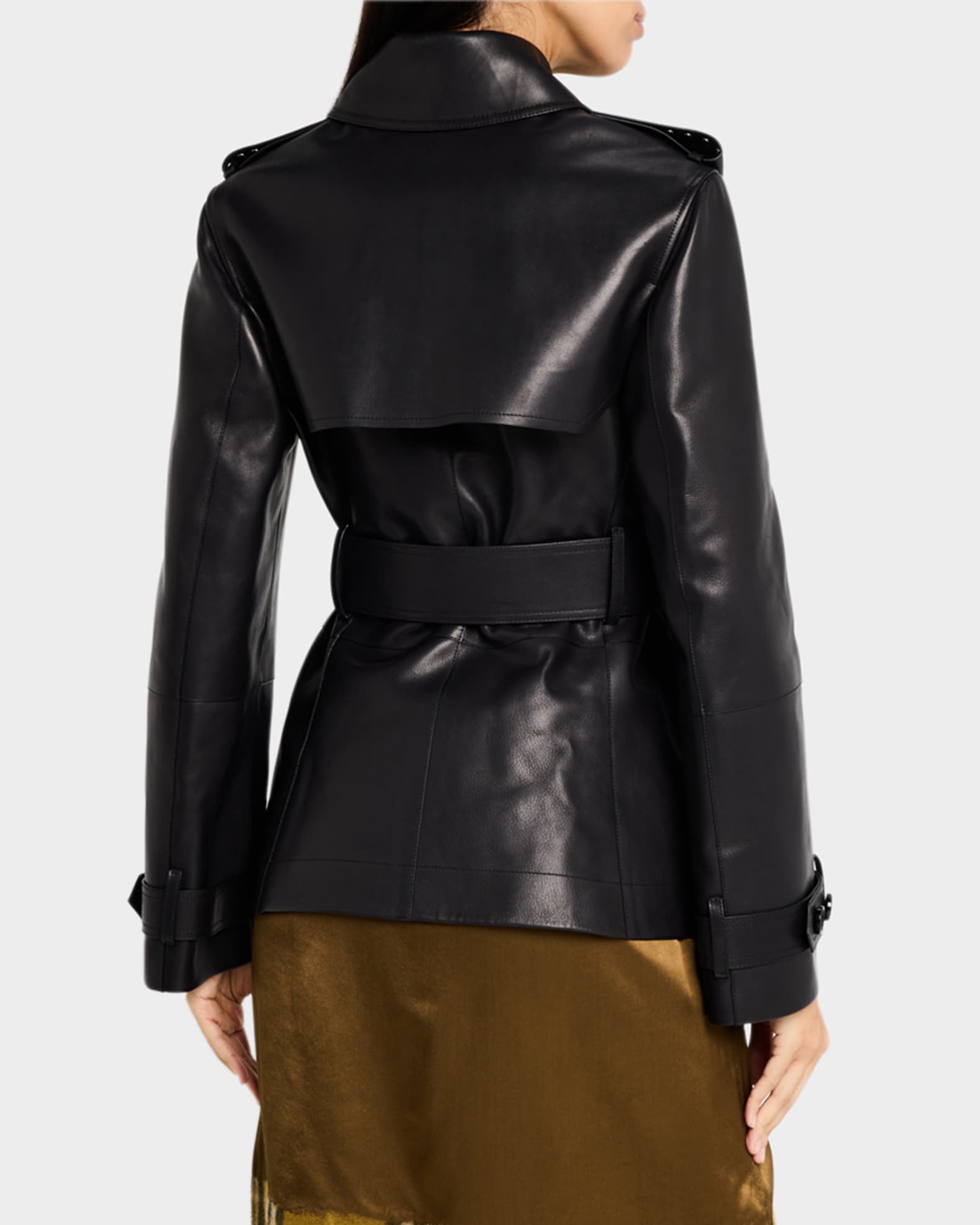 Burberry studded leather jacket store
