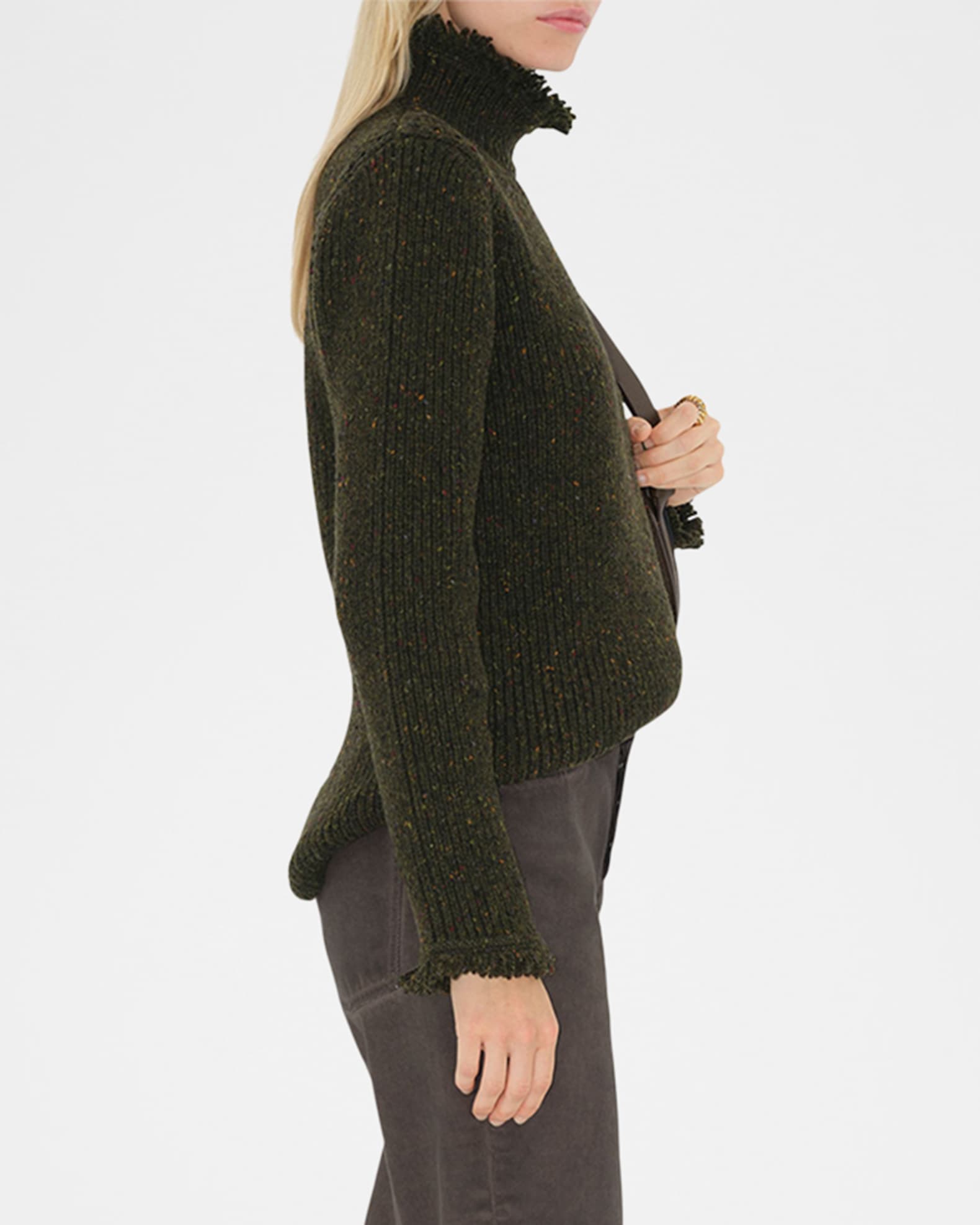 Burberry Check turtleneck sweater in white - Burberry