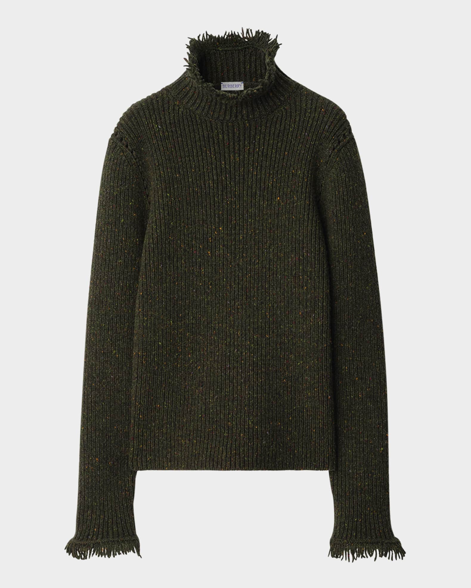 Burberry Check turtleneck sweater in white - Burberry