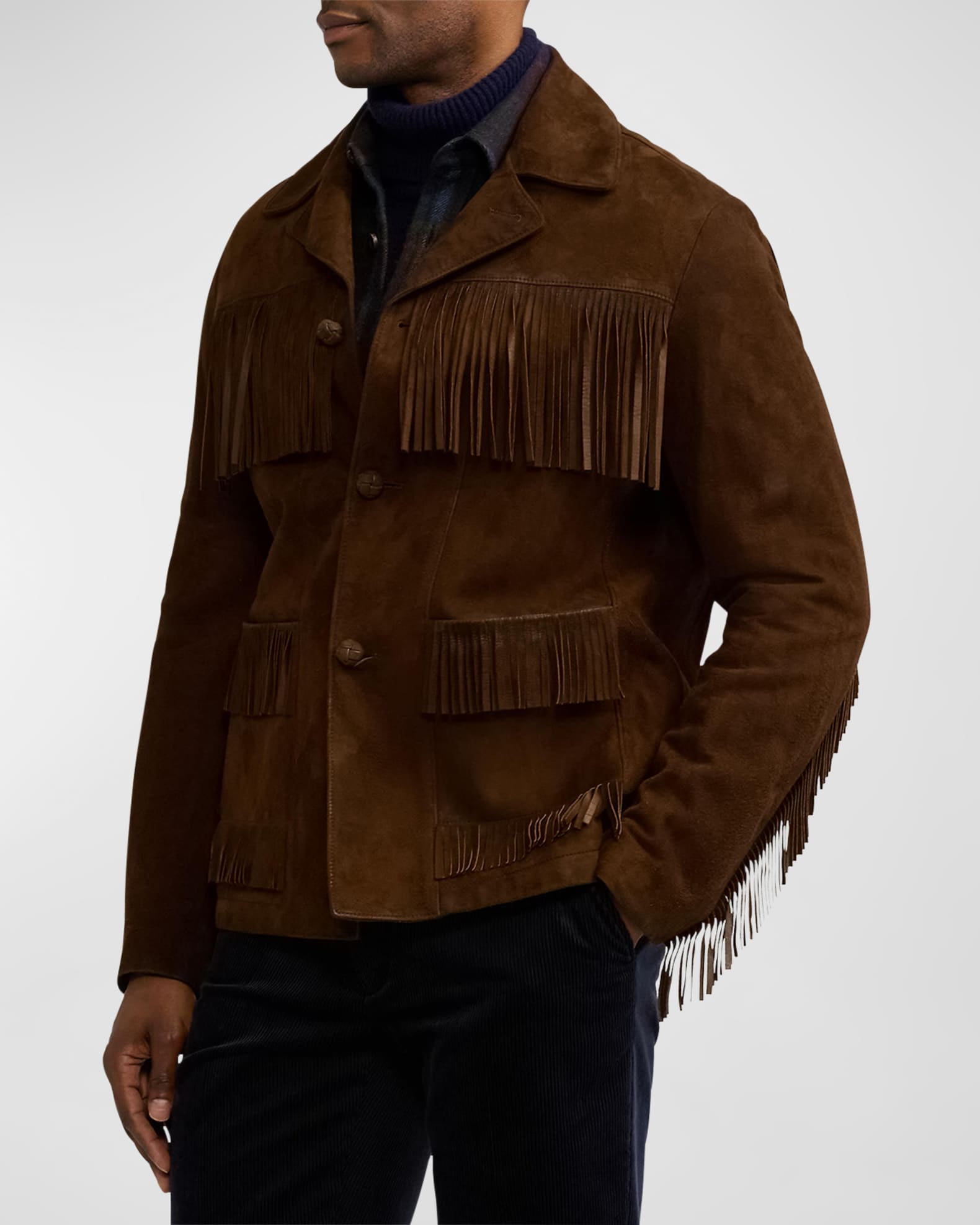 Ralph Lauren Purple Label Men's Fringed Suede Jacket Ralph Lauren Purple Label Men's Fringed Suede Jacket