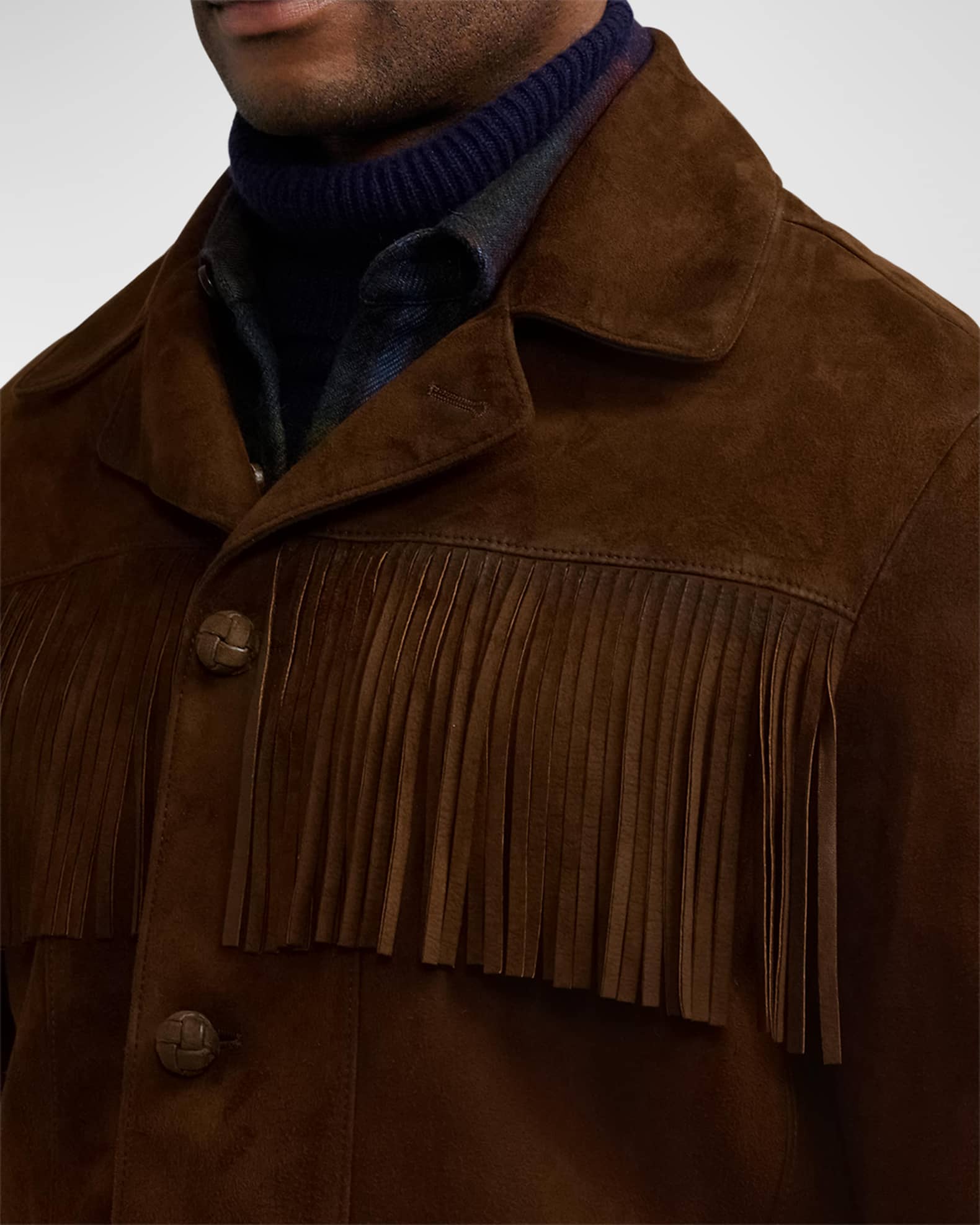 Ralph Lauren Purple Label Men's Fringed Suede Jacket Ralph Lauren Purple Label Men's Fringed Suede Jacket