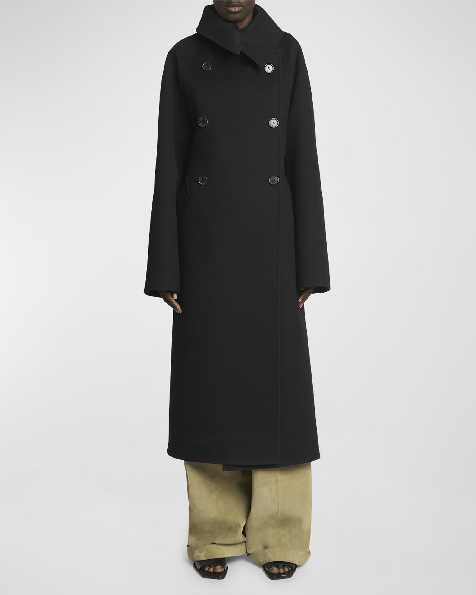 Loewe Double-Breasted Cashmere-Blend Coat | Neiman Marcus