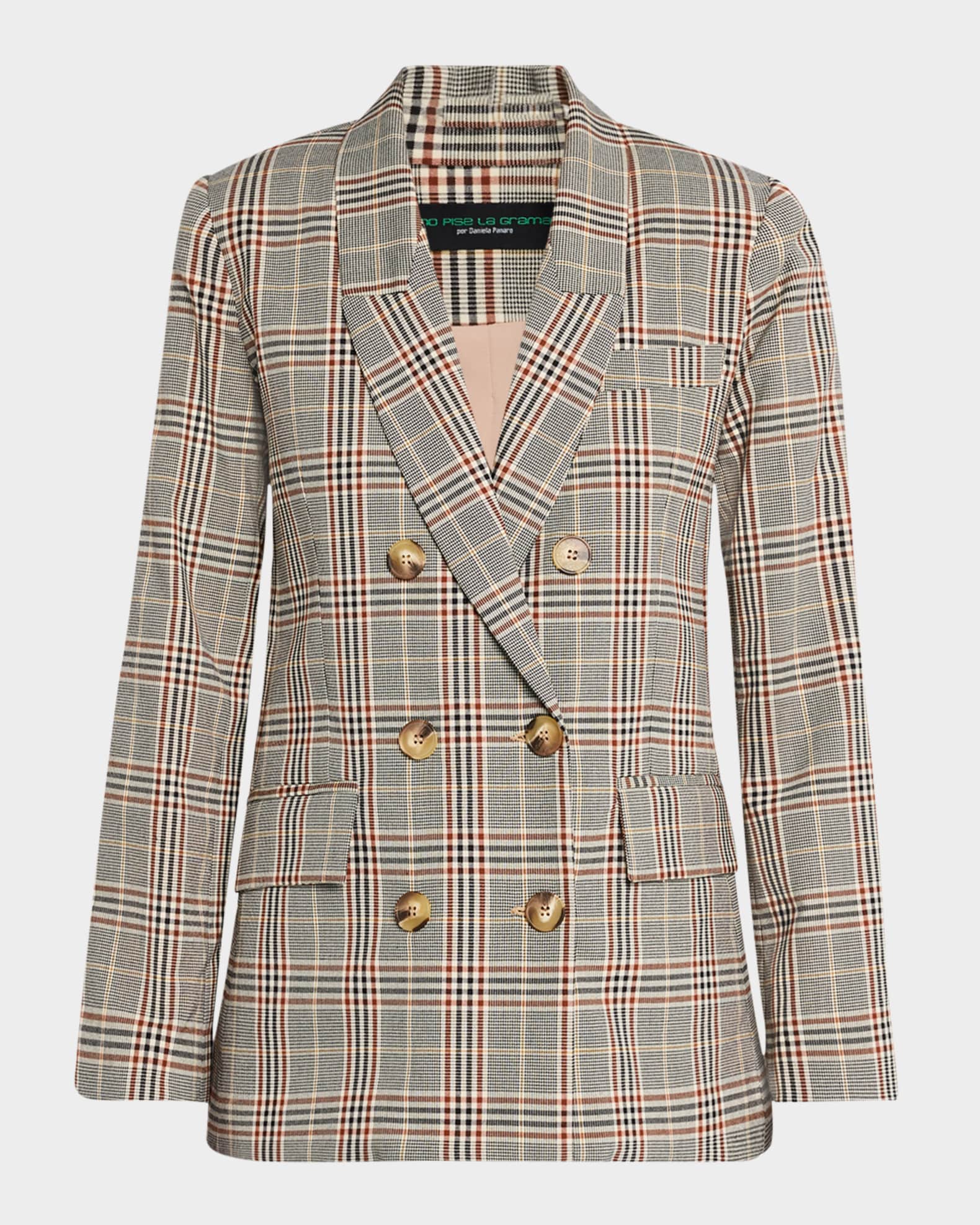 Marcela Plaid Tailored Jacket 0
