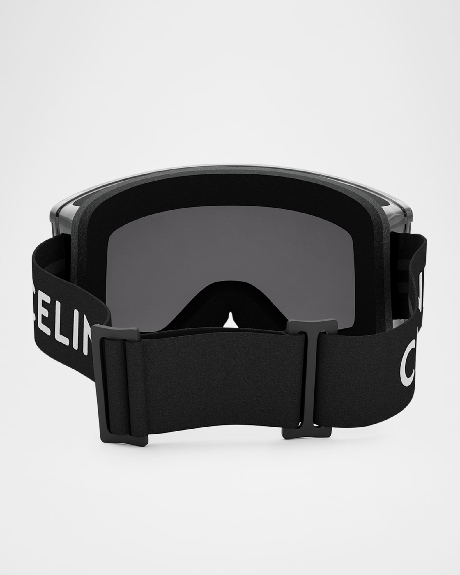 Celine Monochrome Logo-Print Ski Goggles | Neiman Marcus