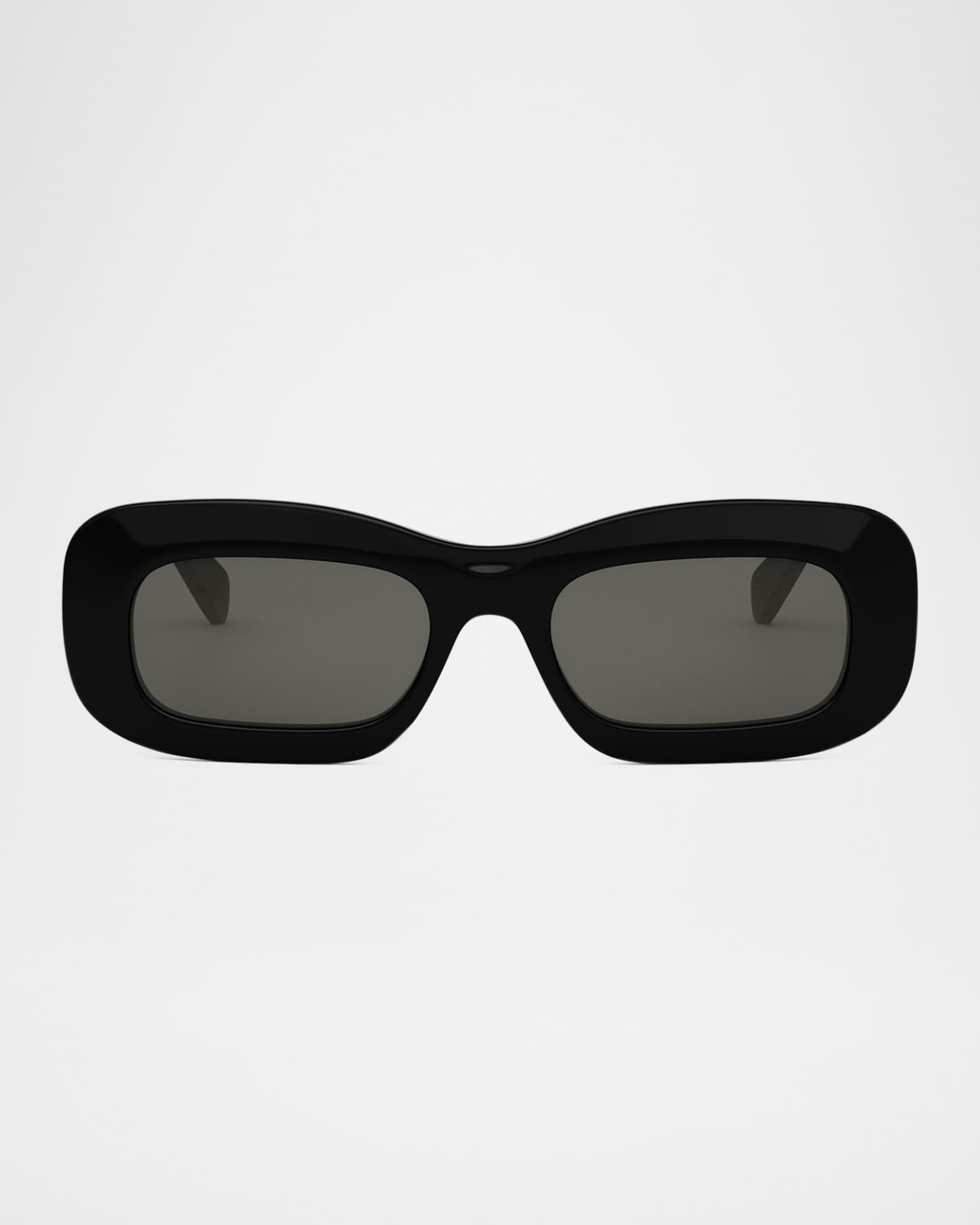 Celine Bold 3 Dots Acetate Rectangle Sunglasses | Neiman Marcus