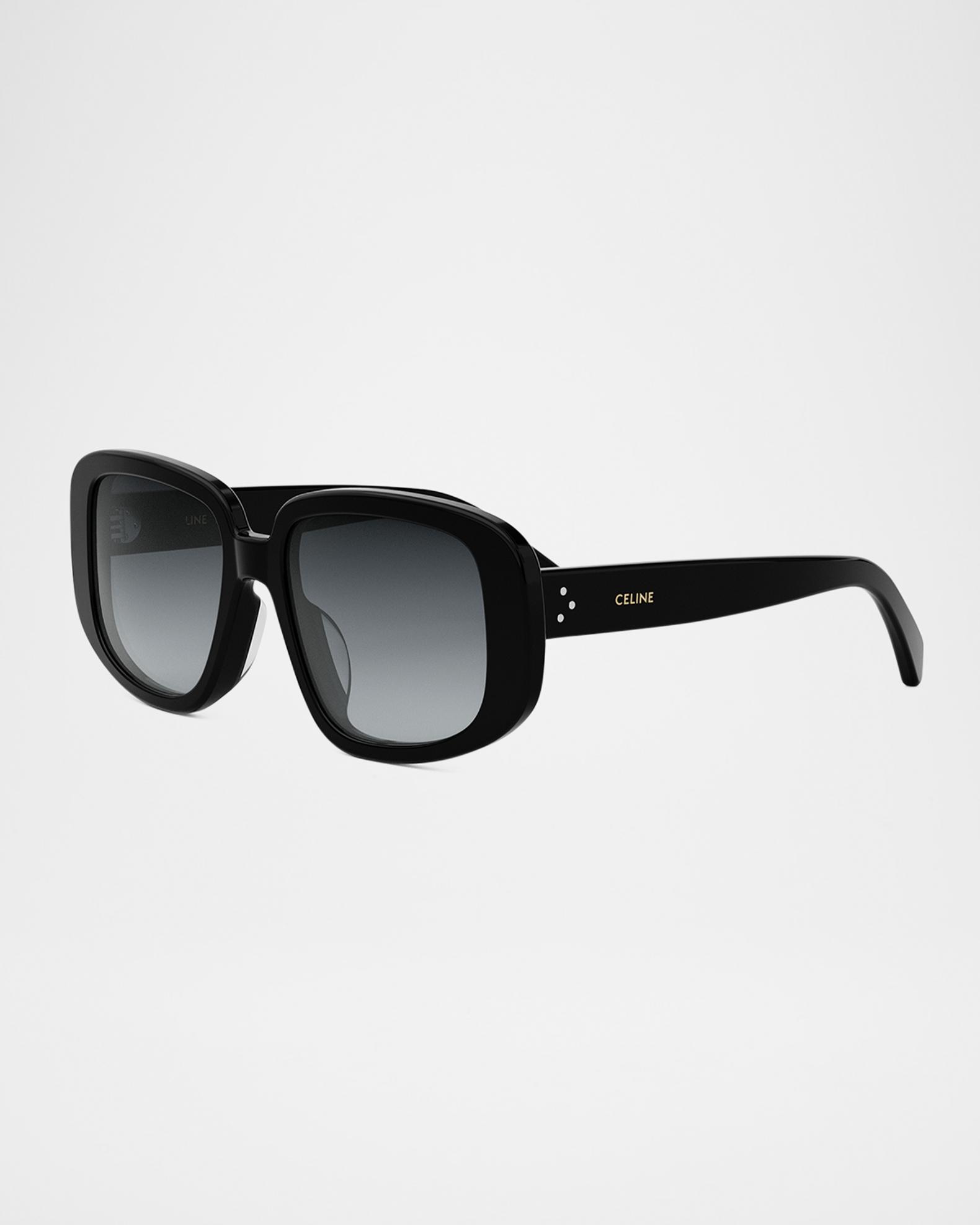 Bold 3 Dots Acetate Shield Sunglasses | Neiman Marcus display picture 2