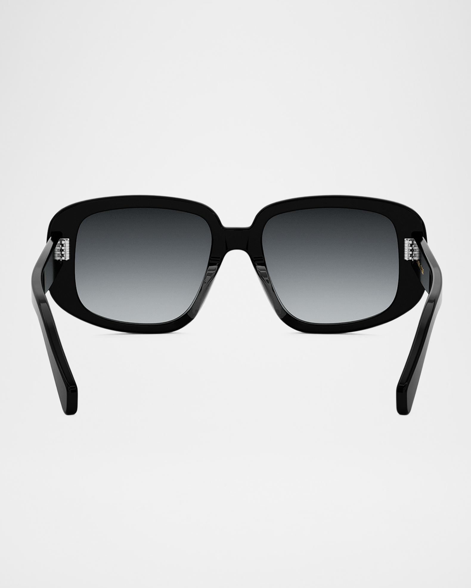 NWT Celine Bold 3 Dots Black 56mm Pilot  Sunglasses Plus Accessories. CELINE Bold 3 Dots CL40298I Oval Sunglasses | Fashion Eyewear US main image 4
