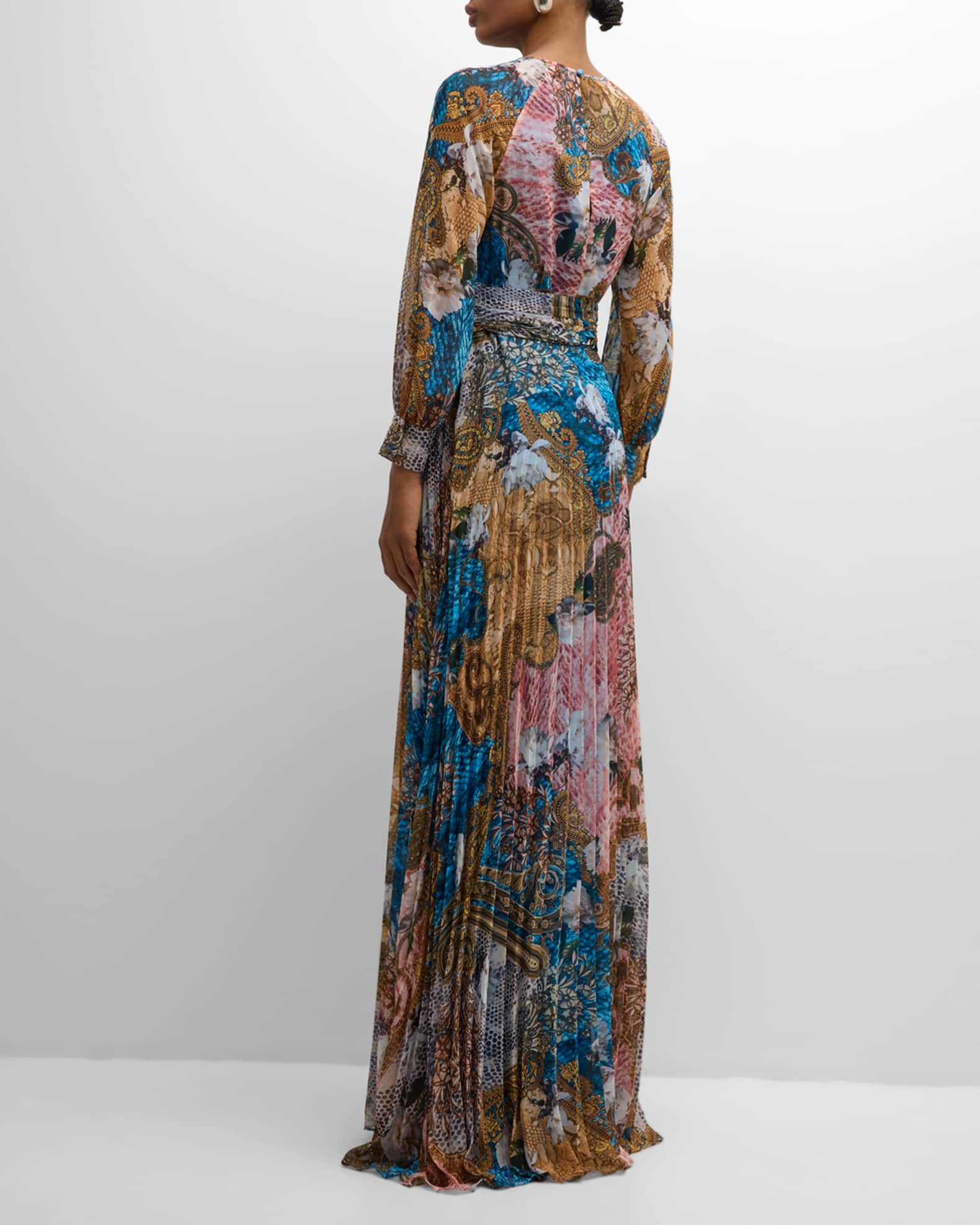 Snakeskin pleated dress cheap