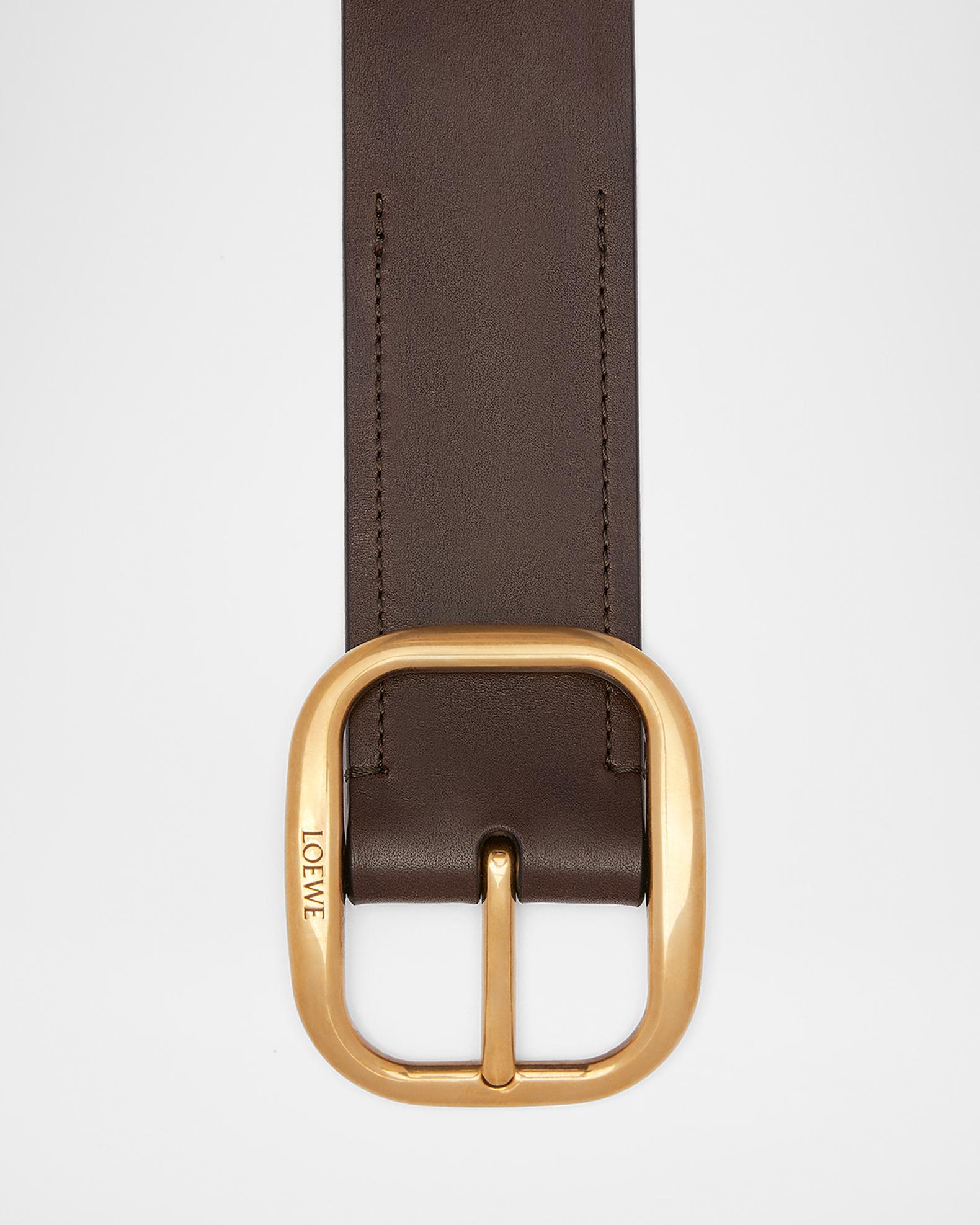 Loewe Tan Leather Belt with Gold Accent LOEWE Pebble leather belt | NET-A-PORTER main image 2