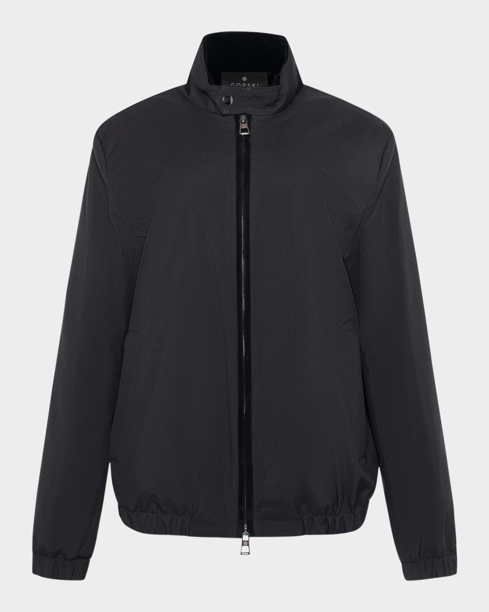 Men's Lamb Shearling Lined Bomber Jacket 0