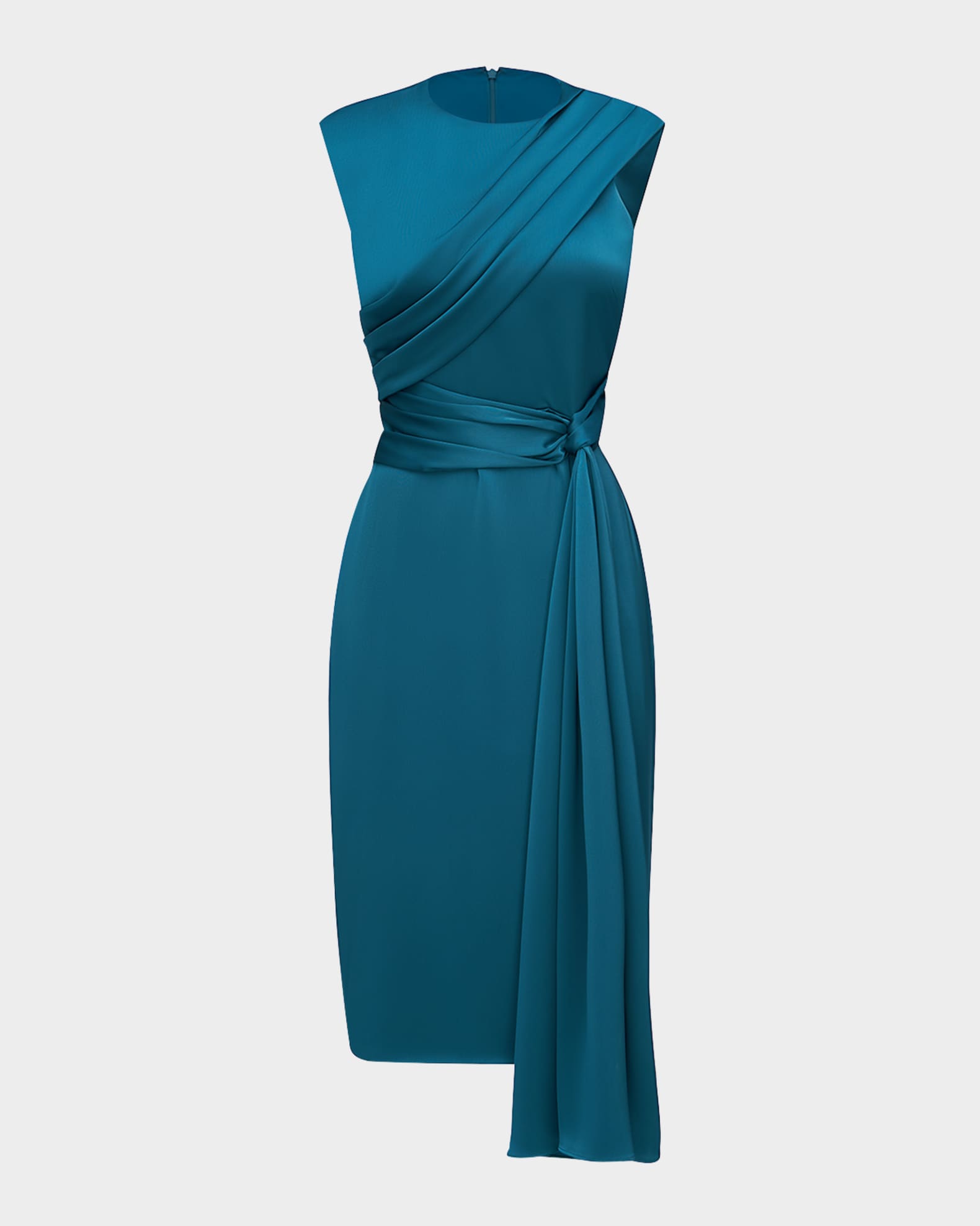 Theia Josie Sleeveless Draped Cocktail Dress | Neiman Marcus