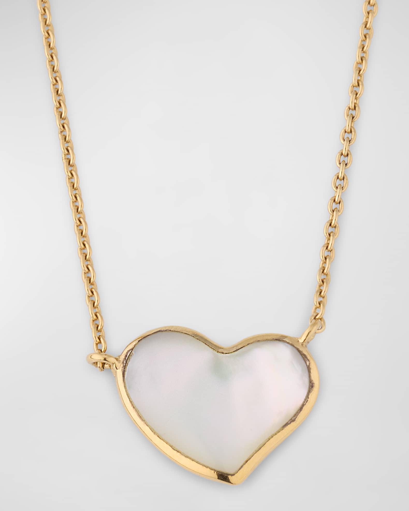 Single Heart Gemstone Pendant Necklace, 18"L 0