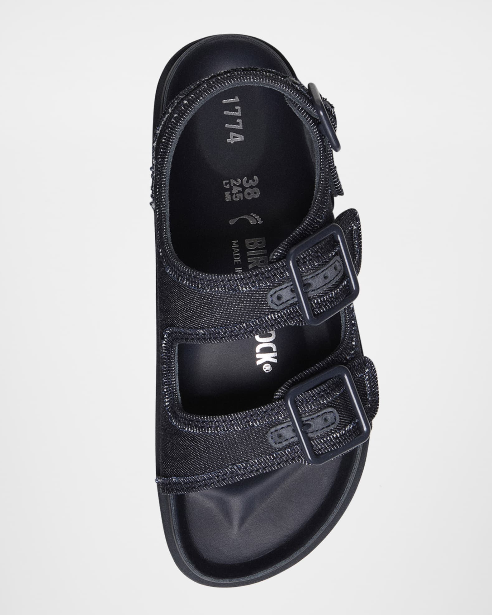 新品未使用 BIRKENSTOCK 1774 Milano Denim サンダル 1774 Milano Denim Natural Leather-Felt Dark Wash Denim
