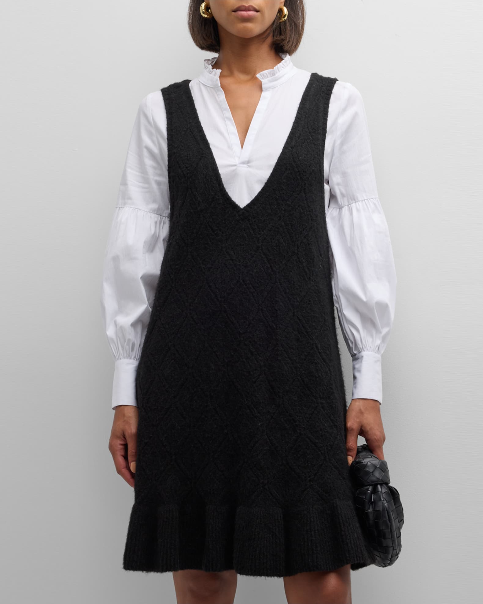 Greysen Pinafore Combo Knee Length Dress