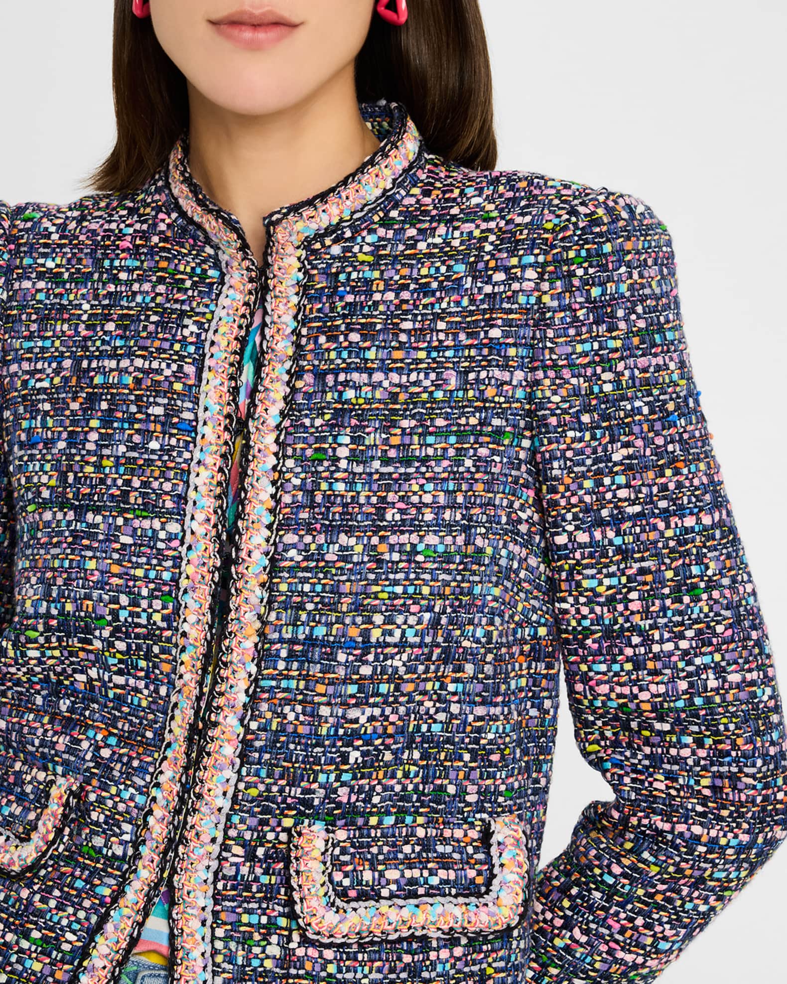 Maison Common Novelty Tweed Single-Breasted Jacket | Neiman