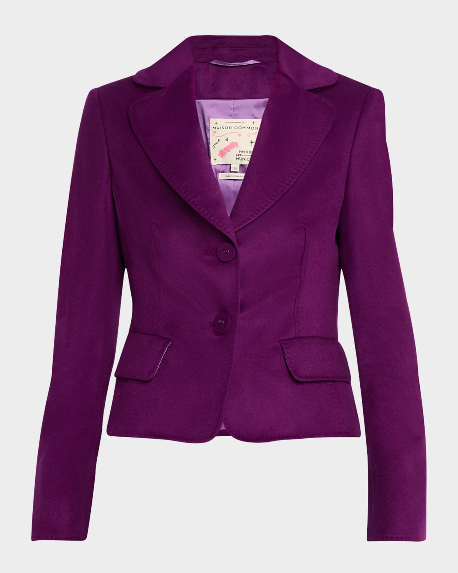 Topstitched Single-Breasted Jacket 0