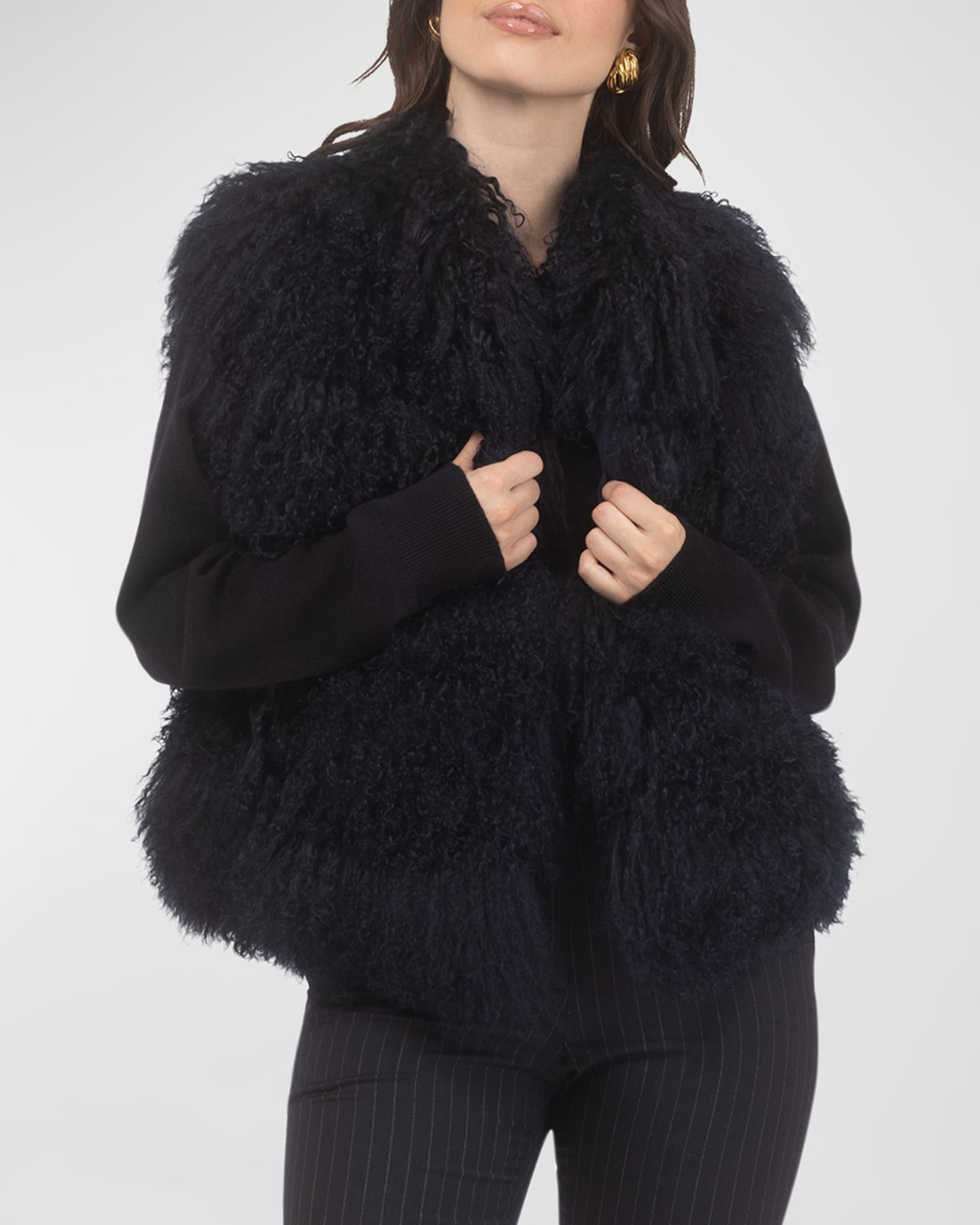 Mongolian lamb vest shop