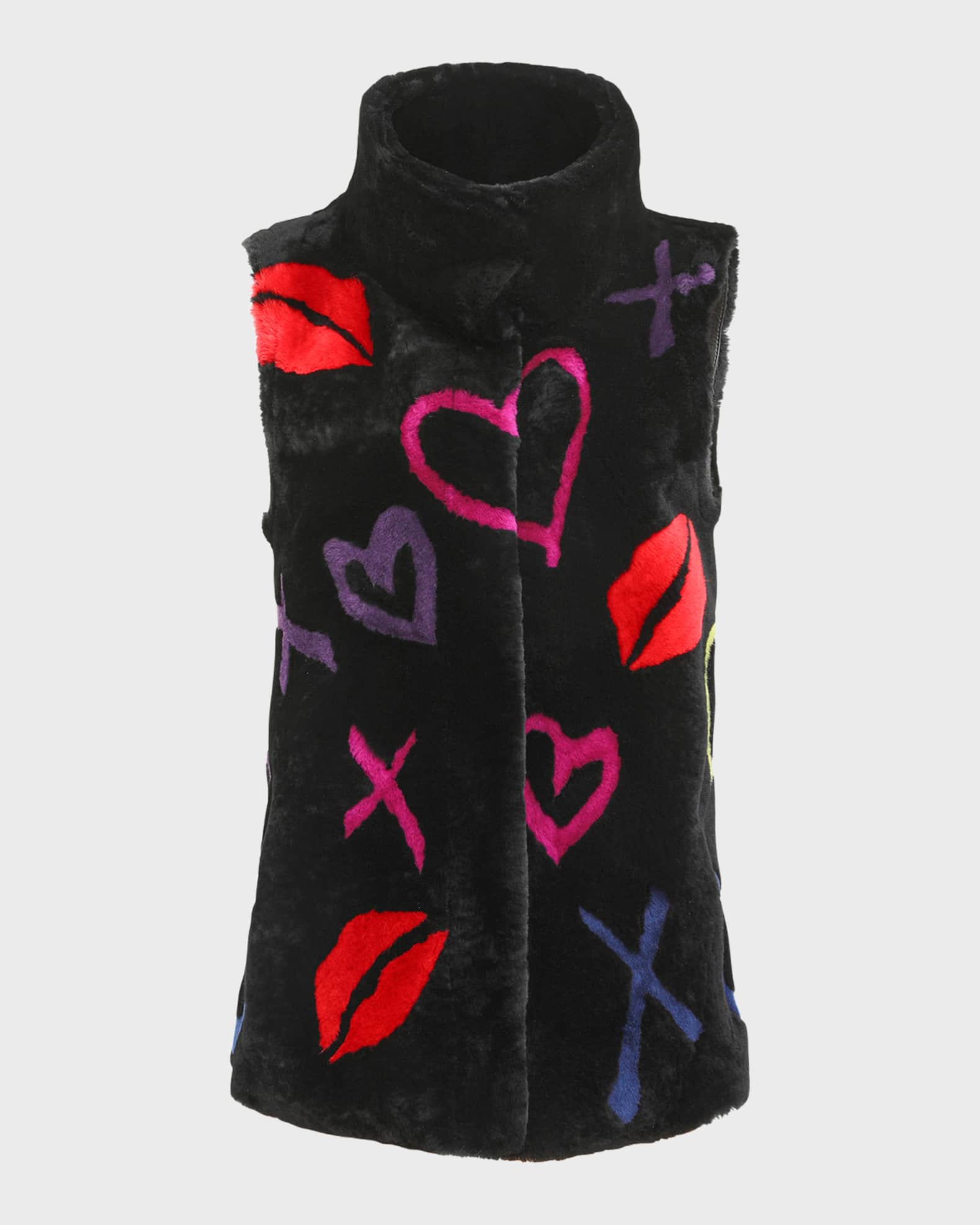 Reversible Shearling Lamb Vest 0