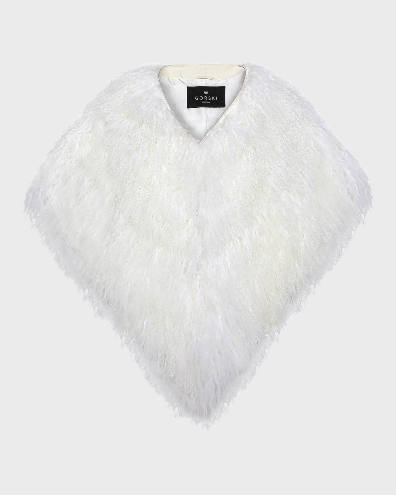 Select Mongolian Lamb Shearling Shawl 0