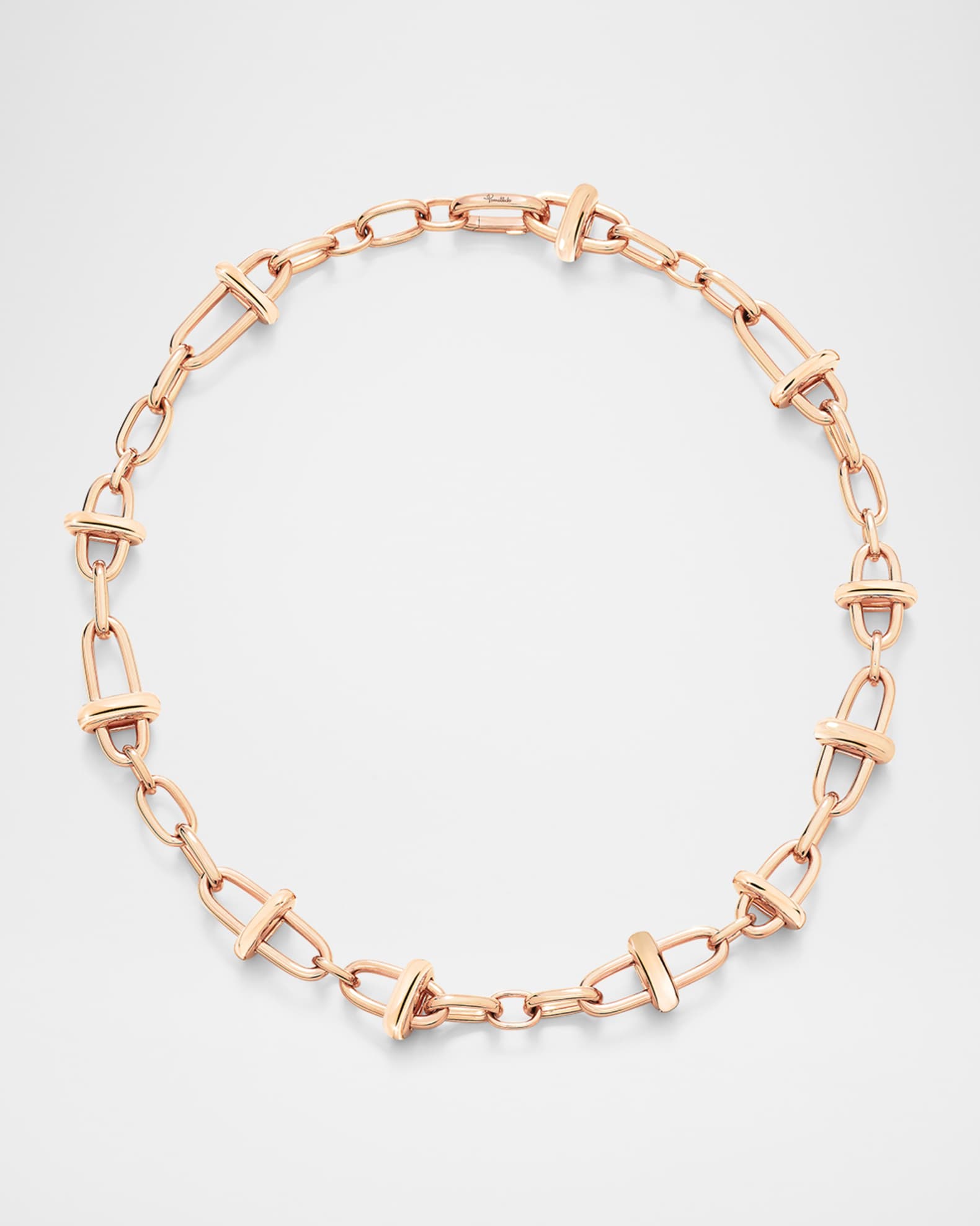 Iconica 18K Rose Gold Banded Chain Necklace 0