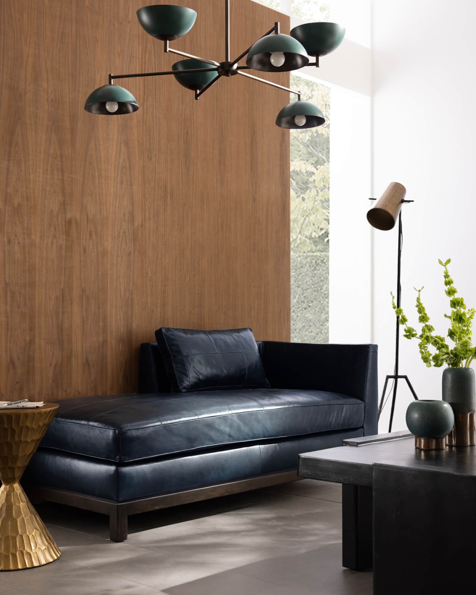 Edmond Leather Chaise 1