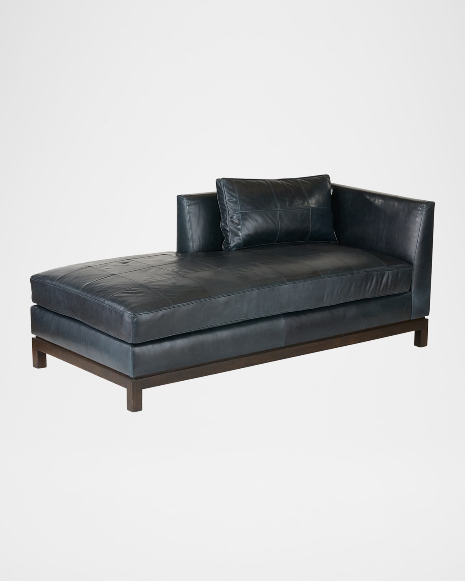 Edmond Leather Chaise 0