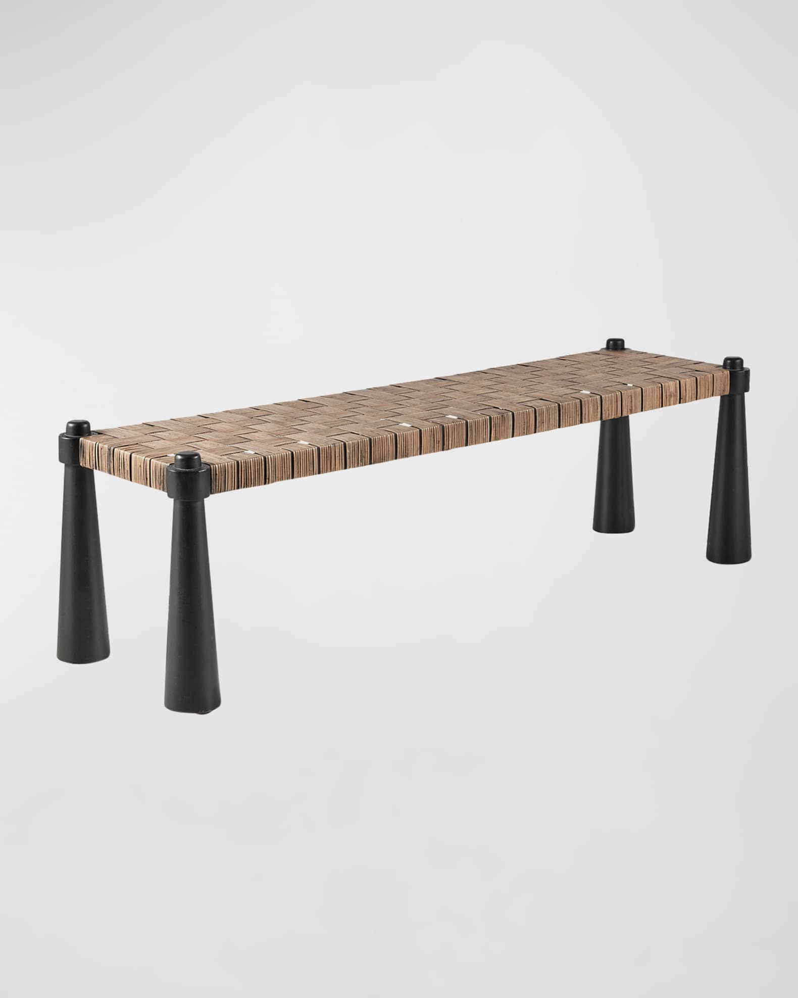 Solange Rattan Bench, 58.5" 0