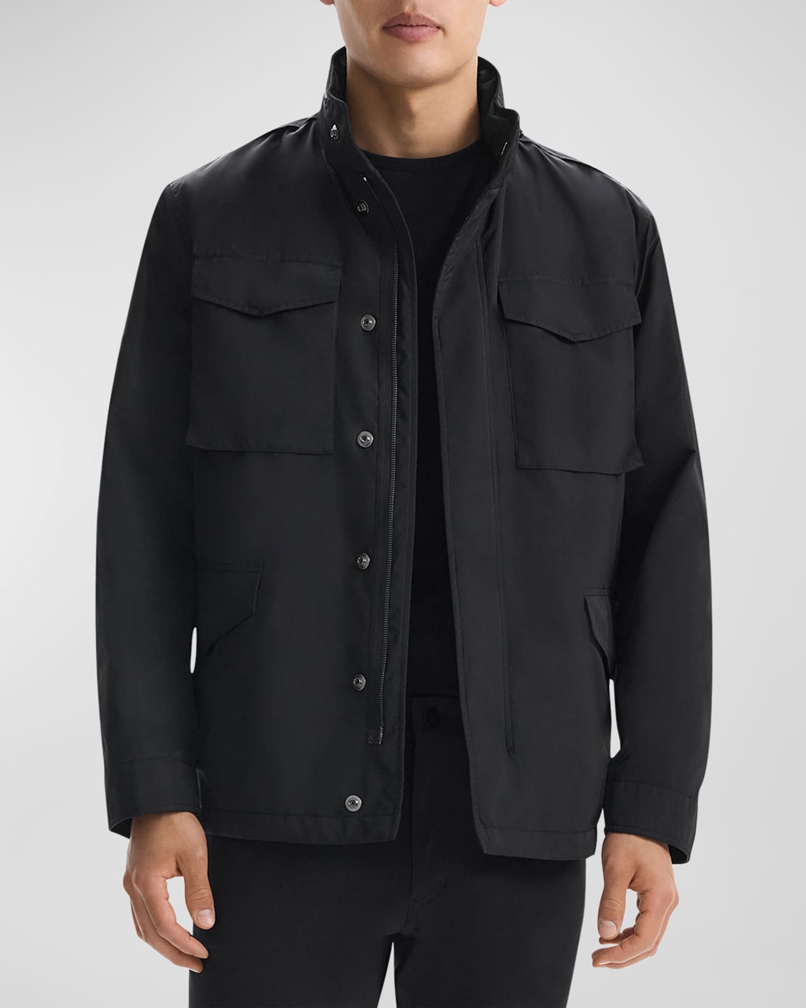 Theory Men s Sleek Nylon Field Jacket Black