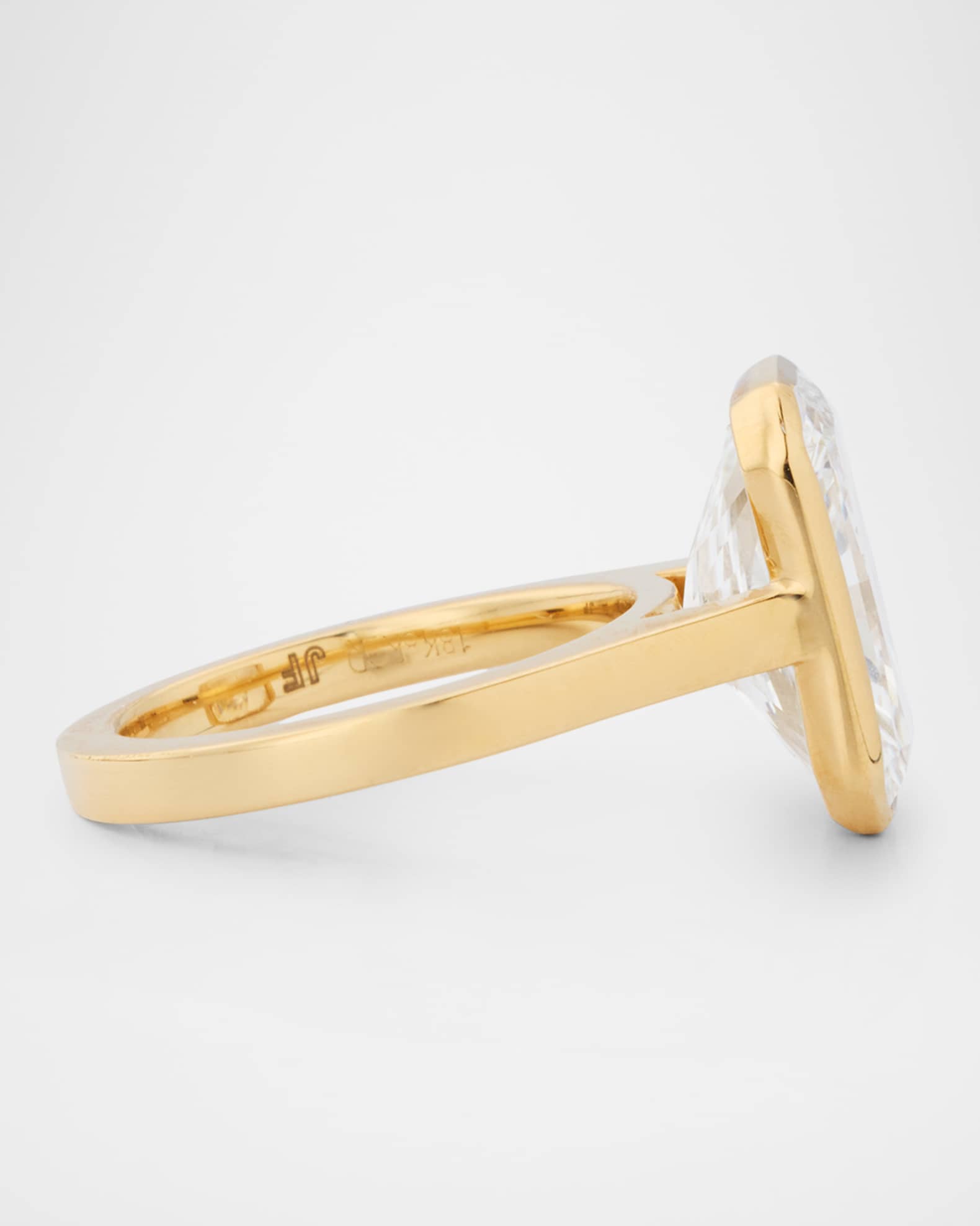 Lab Grown Diamond 14K Yellow Gold Radiant Cut Solitaire Ring, 4.00tcw