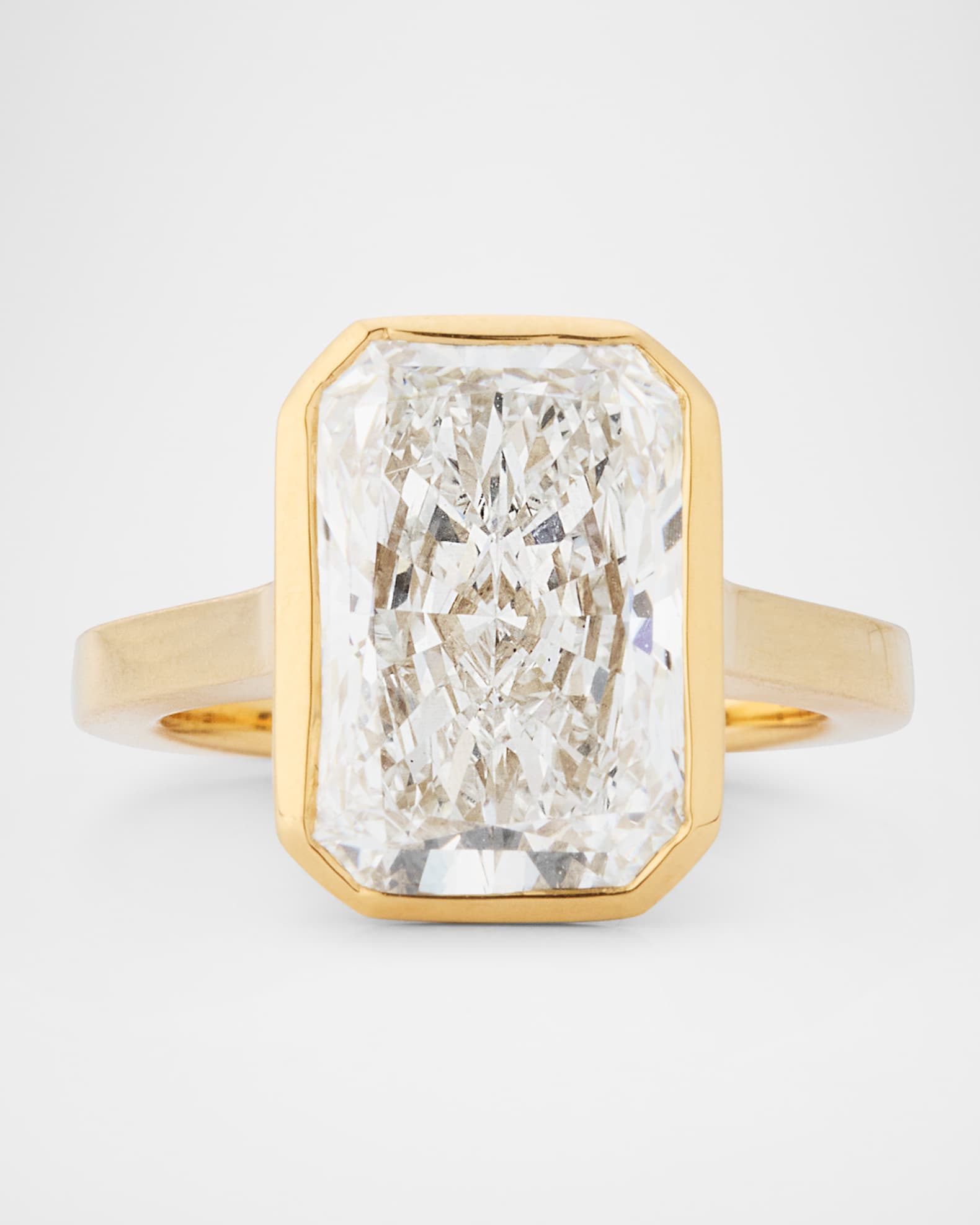 Lab Grown Diamond 14K Yellow Gold Radiant Cut Solitaire Ring, 4.00tcw 0
