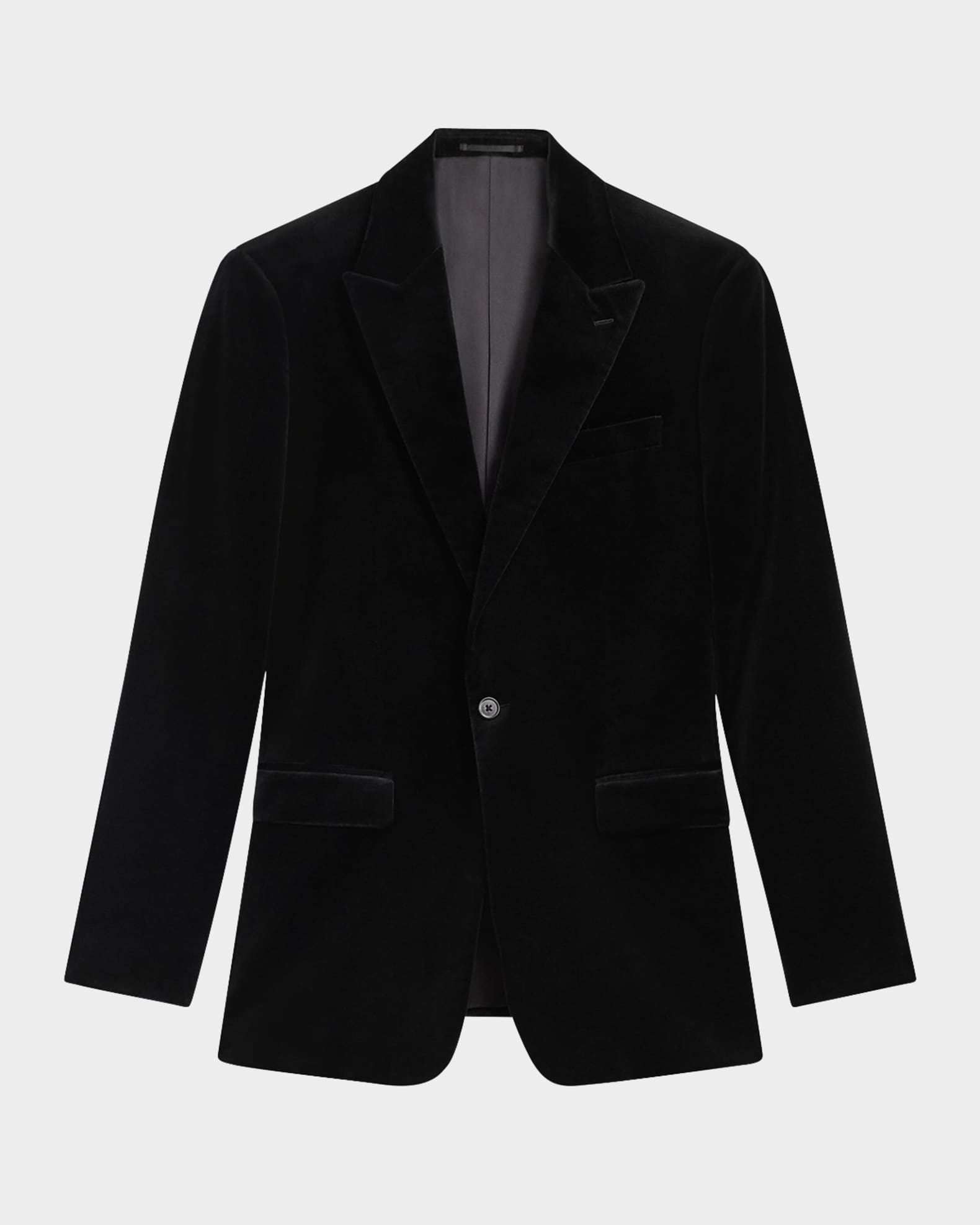 Theory Men s Chambers Slim Fit Velvet Jacket Blue Size 40r Baltic