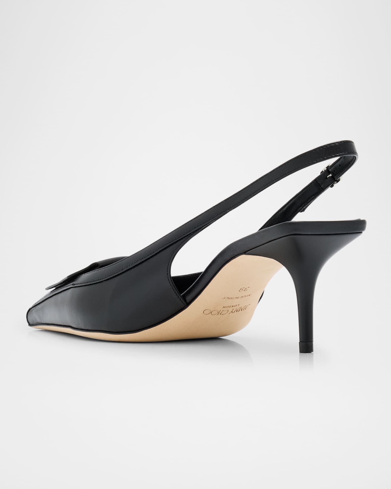 Frances Leather Fold Slingback Pumps