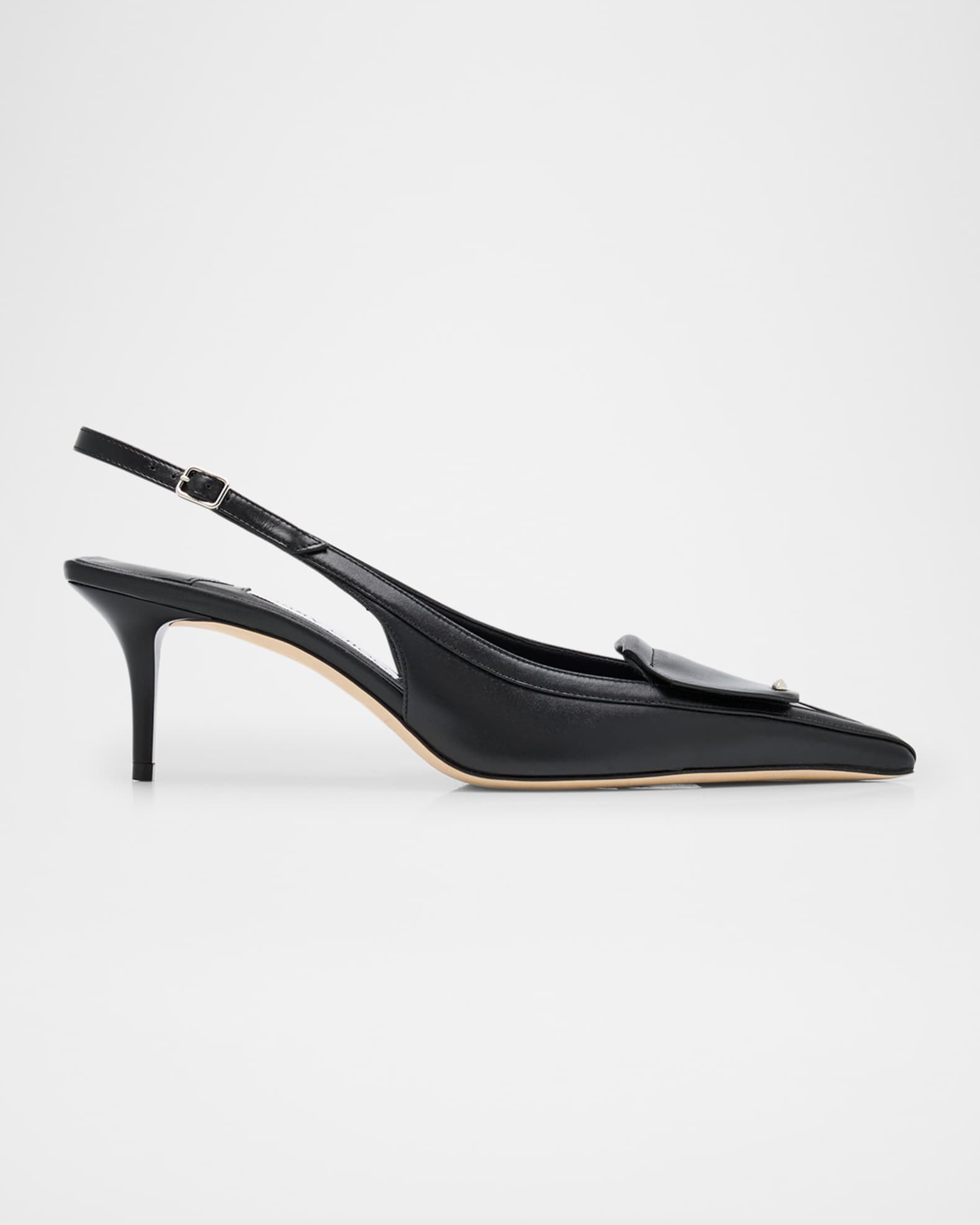 Frances Leather Fold Slingback Pumps 0