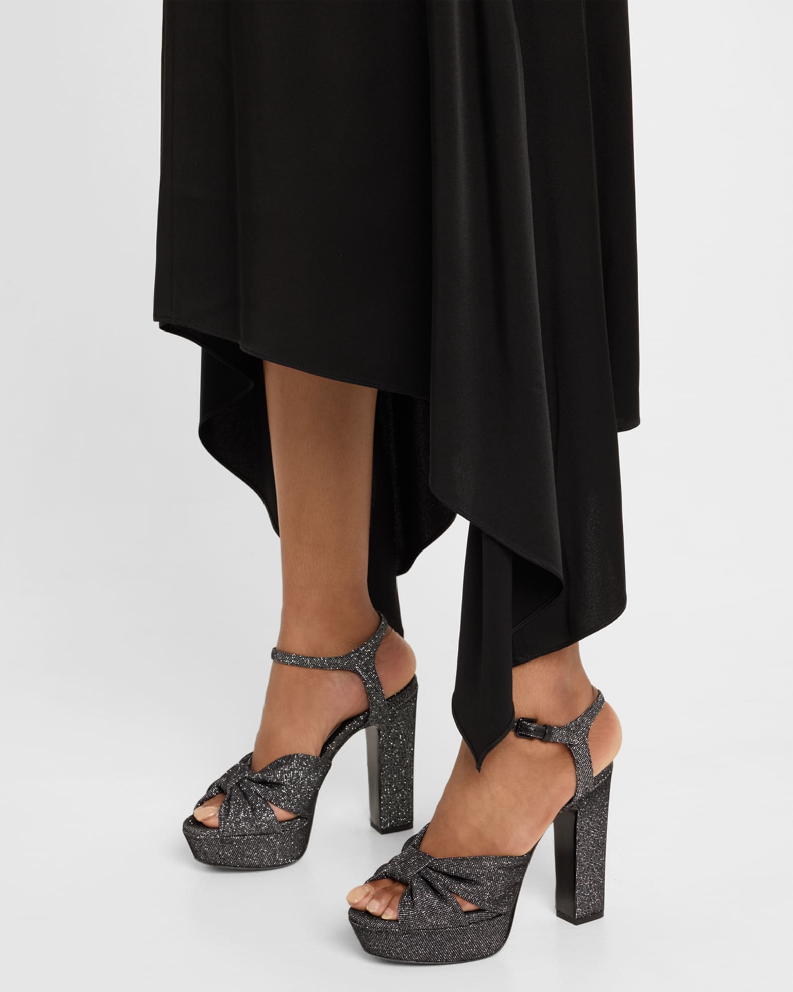 70%オフセールJIMMY CHOO HOLLY120 GLITTE PLATFORM SANDALS Jimmy Choo Holly 120 in Metallic | Lyst