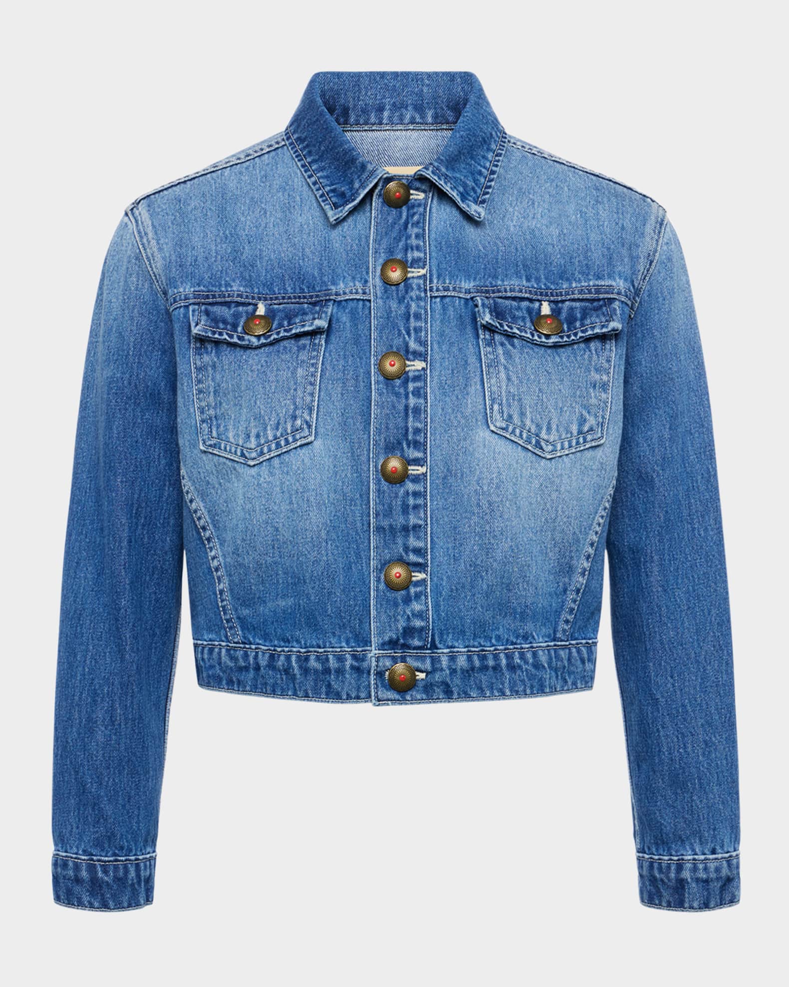 Koda Cropped Denim Jacket | Neiman Marcus