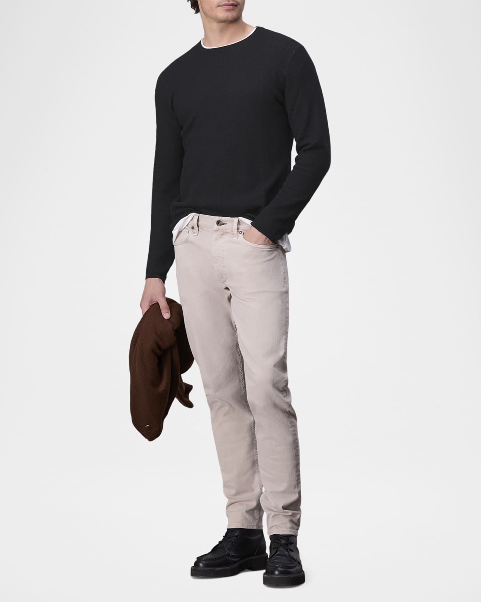 Men's Bennet Textured Sweatshirt - Thumbnail 2