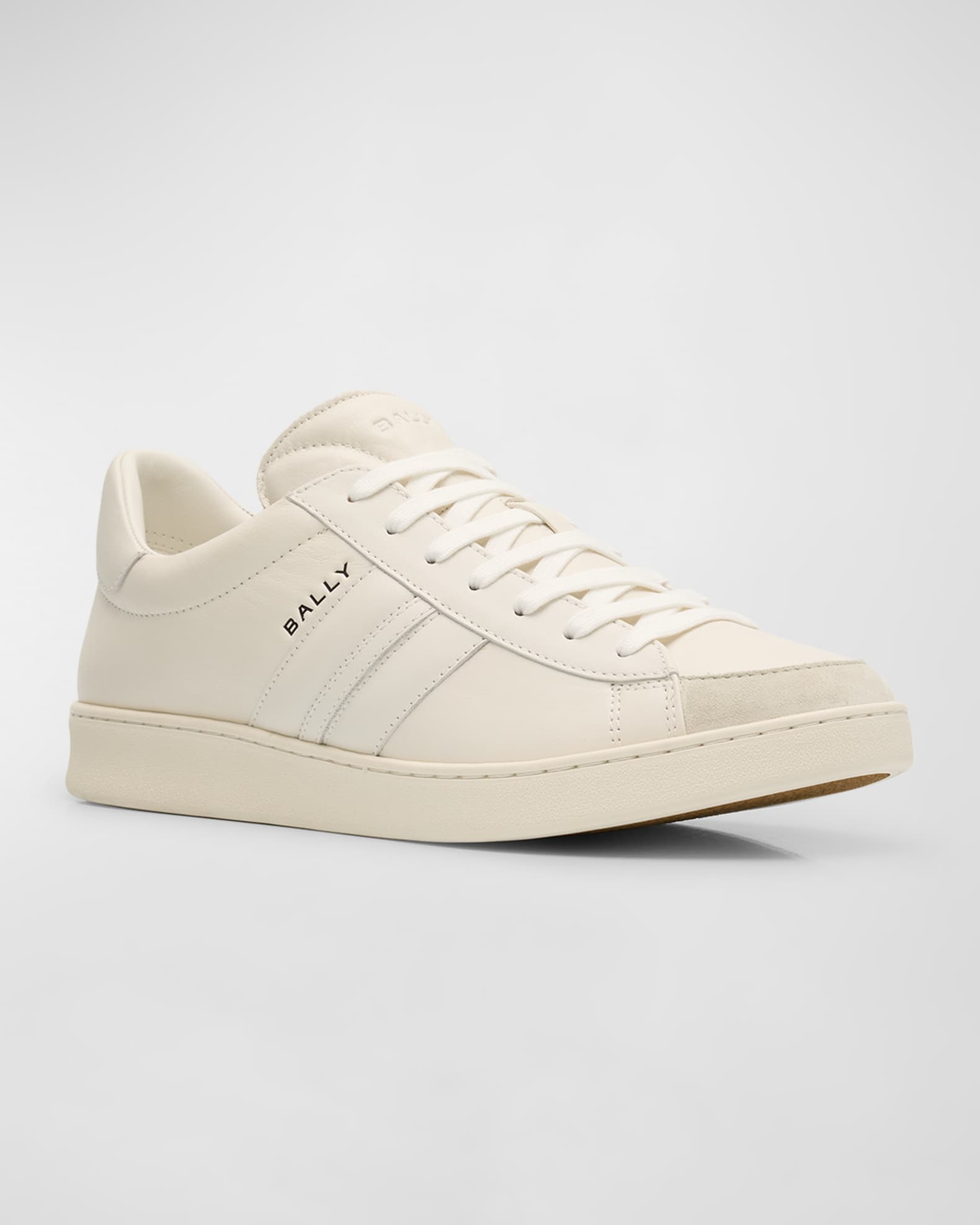 Bally White Leather Sneakers Men