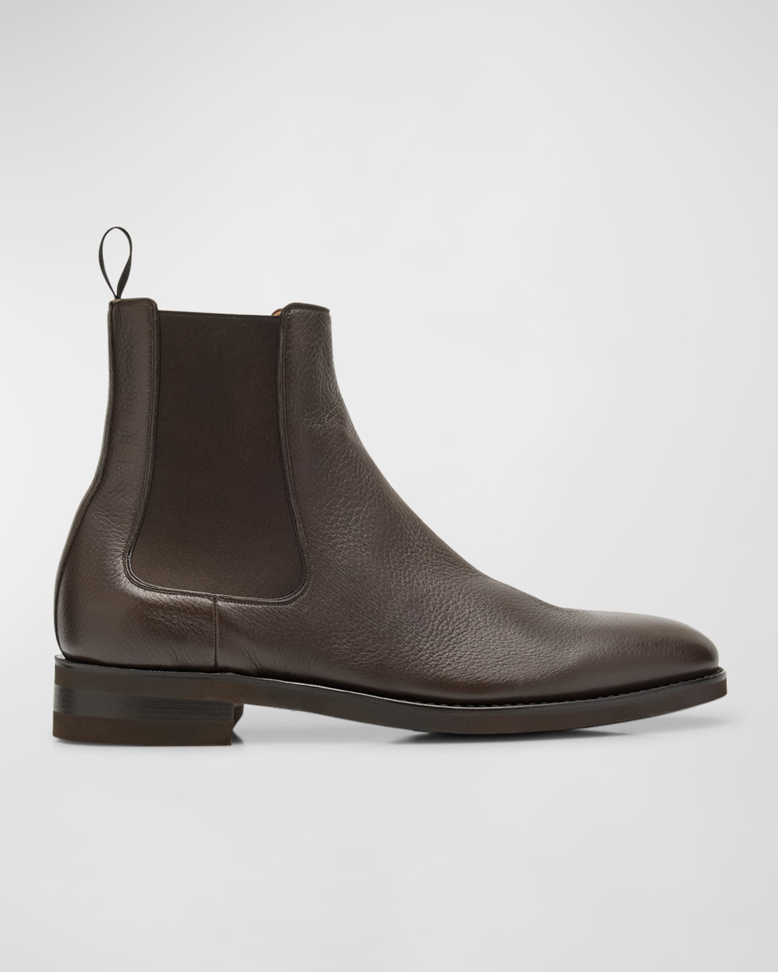 Men s Saffron Grained Leather Chelsea Boots