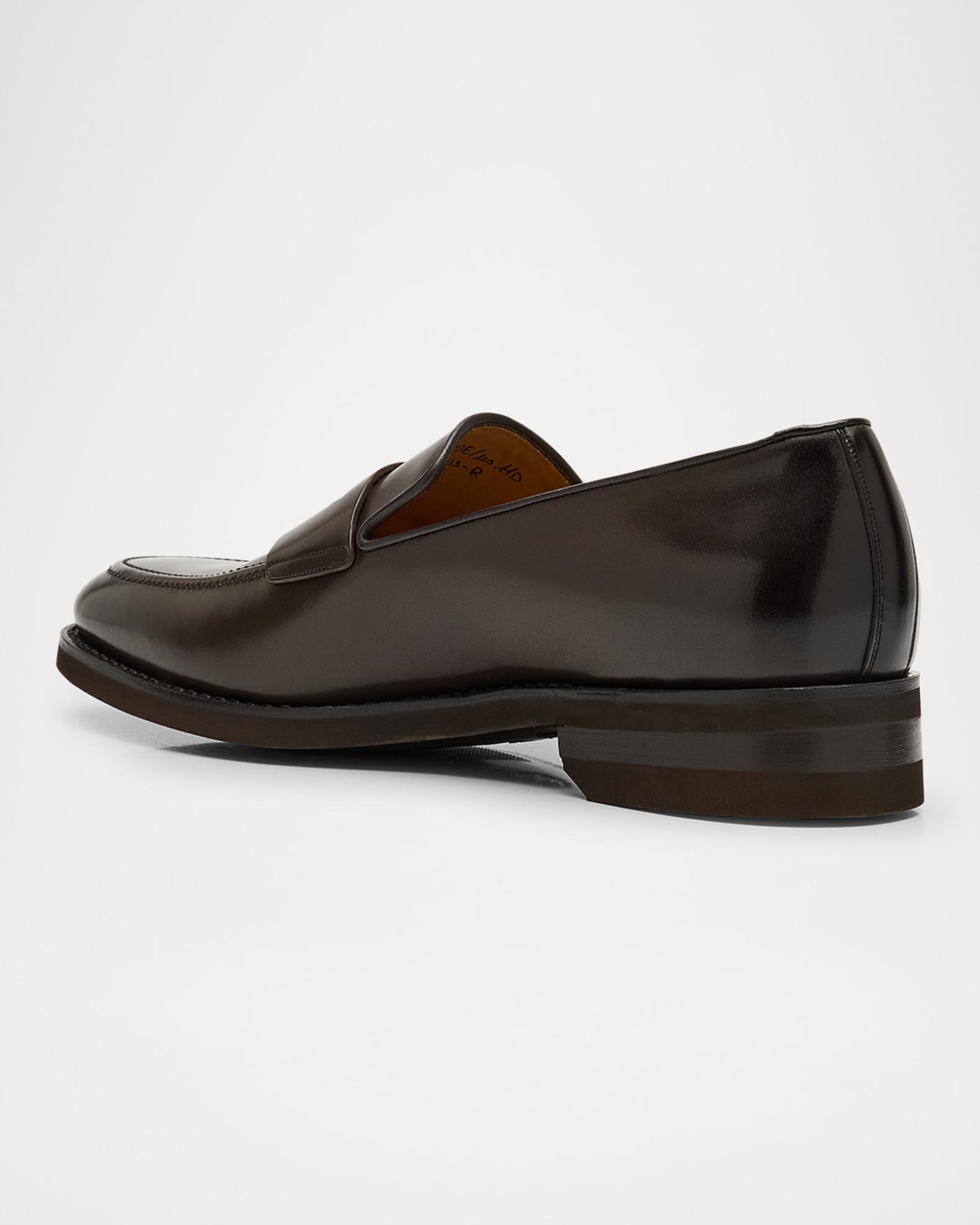 Bally Dark Brown Leather Slip-On Derbys BALLY Pathy leather boat shoes | NET-A-PORTER main image 2