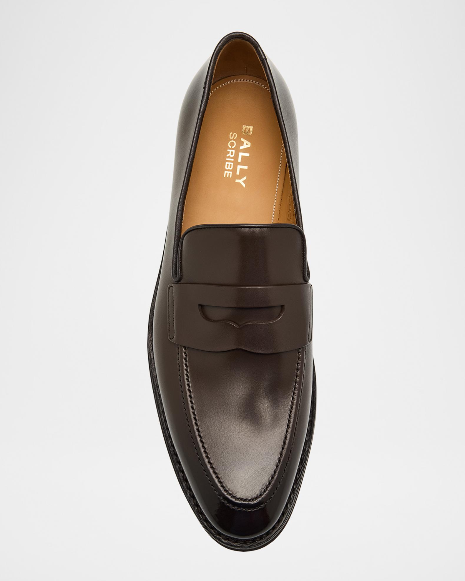Bally Brown Leather Penny Loafers with Woven Detail The Grand Woven Leather Tan Men Shoe Penny Loafer – Vinci  main image 4