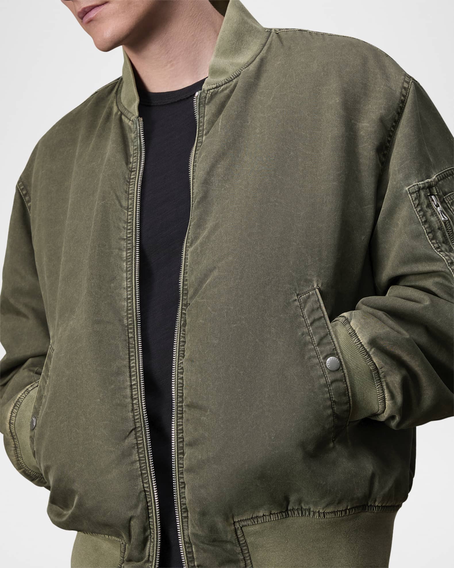 Rag & Bone Men's Manston Nylon Bomber Jacket | Neiman Marcus