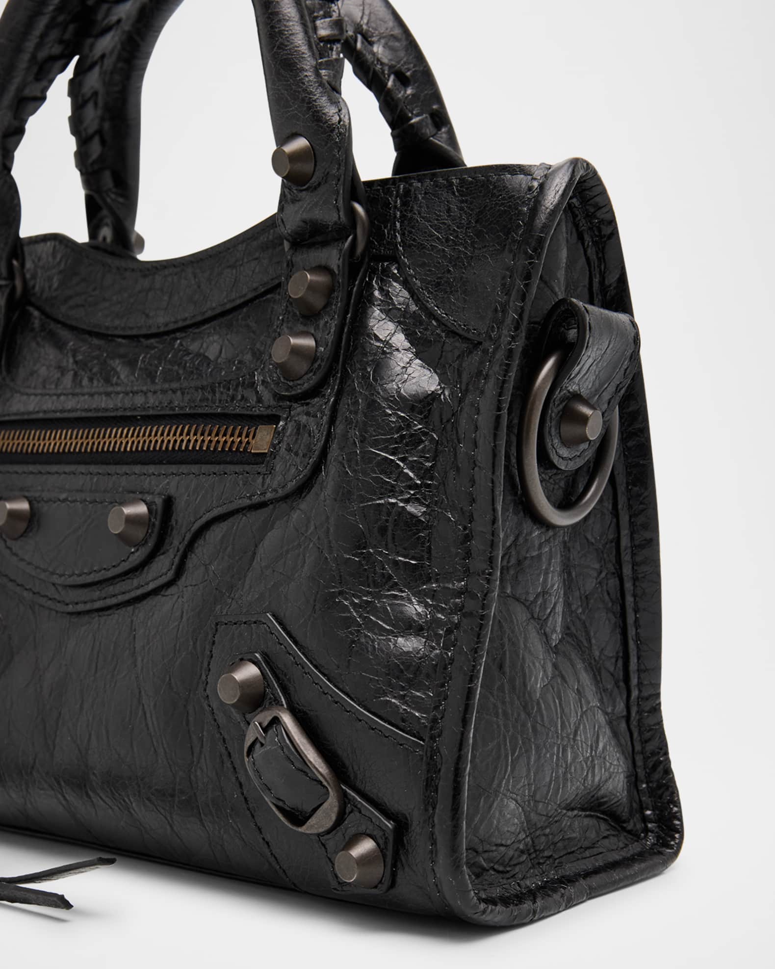 Balenciaga Le City Mini Leather Top-Handle Bag | Neiman Marcus