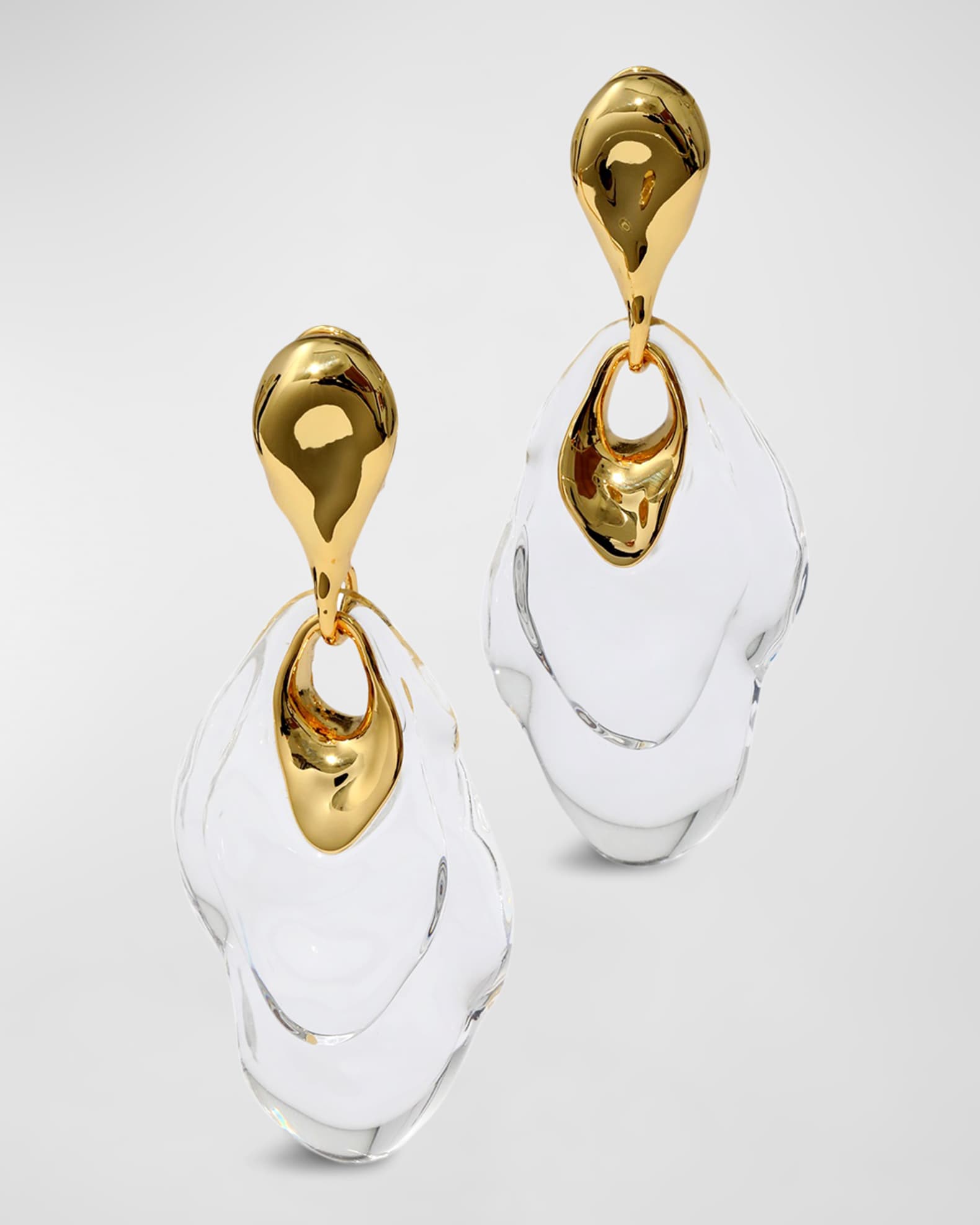 Liquid Lucite Ripple Drop Earrings 0