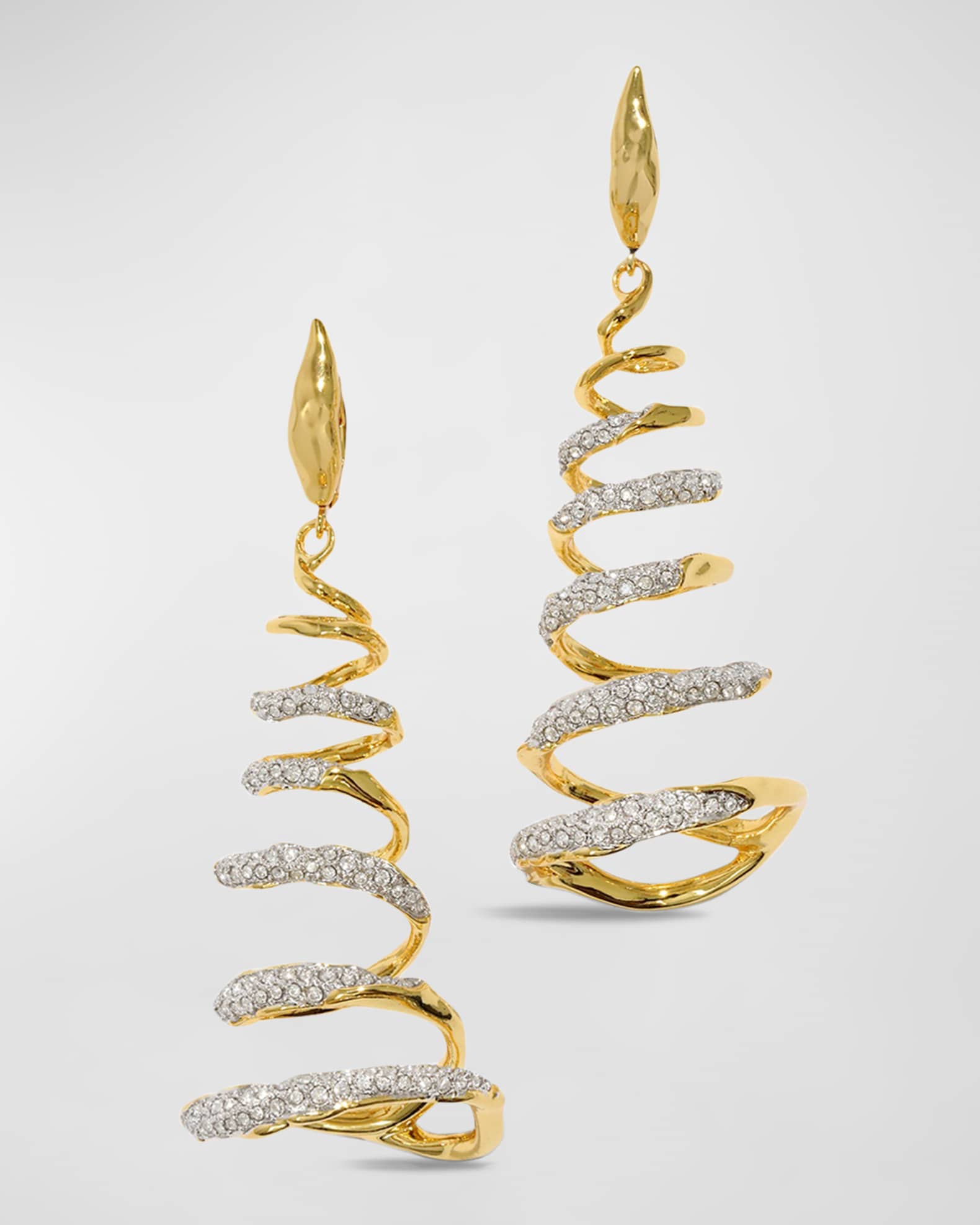 Alexis Bittar Solanales Crystal Spiral Earrings Neiman Marcus