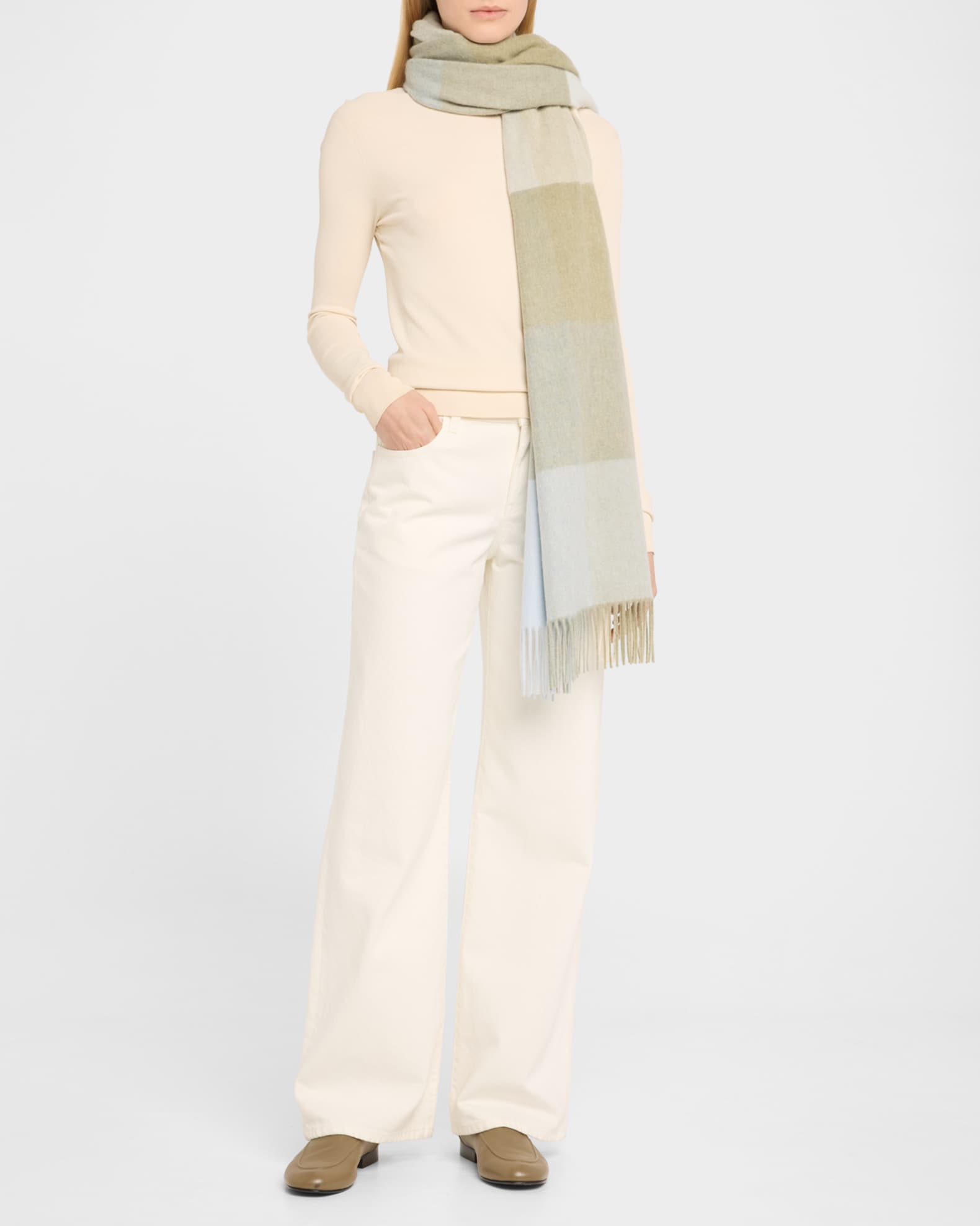 Cashmere Check-Print Scarf  1