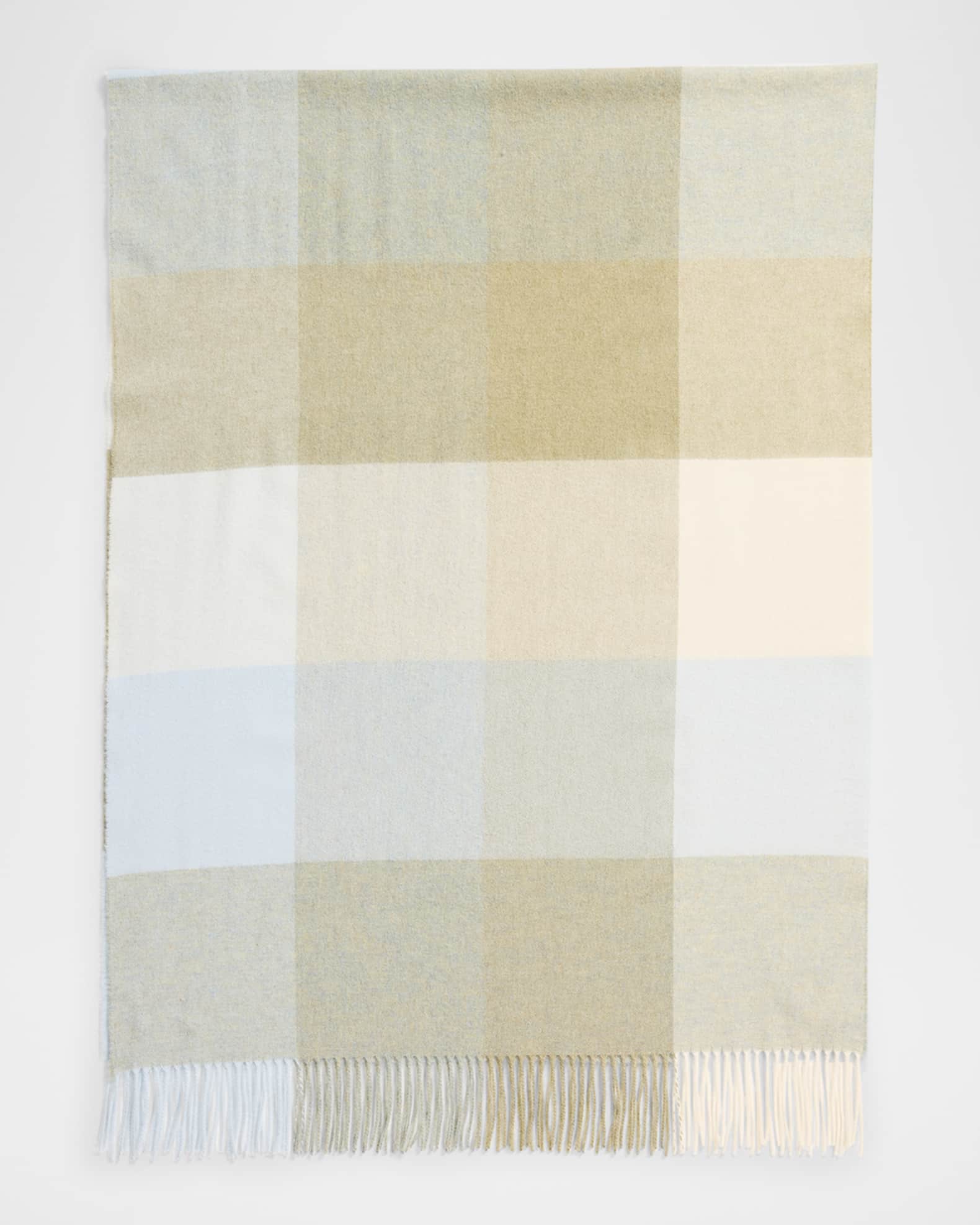 Cashmere Check-Print Scarf  0